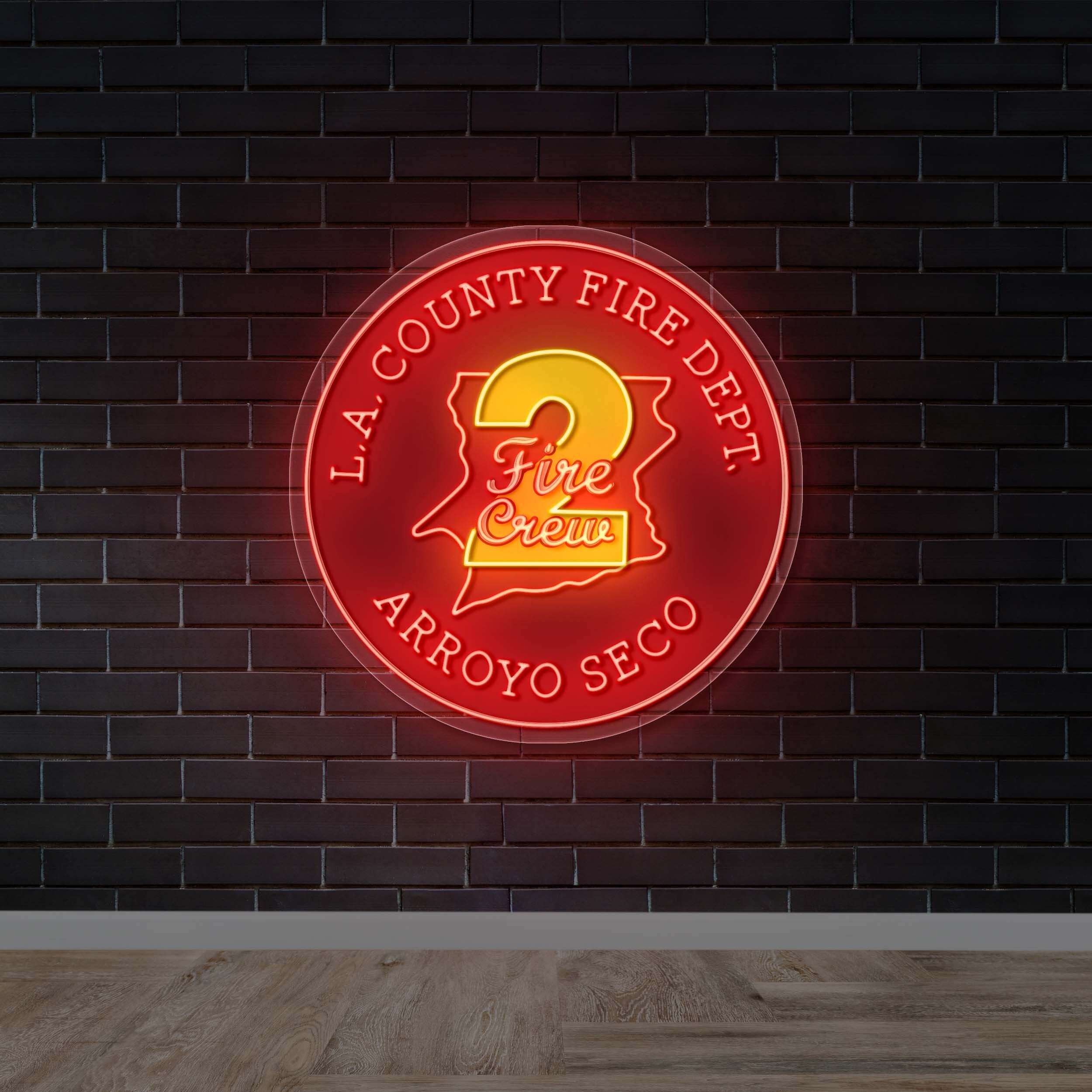 La County Fire Department - Premium Neon Artwork