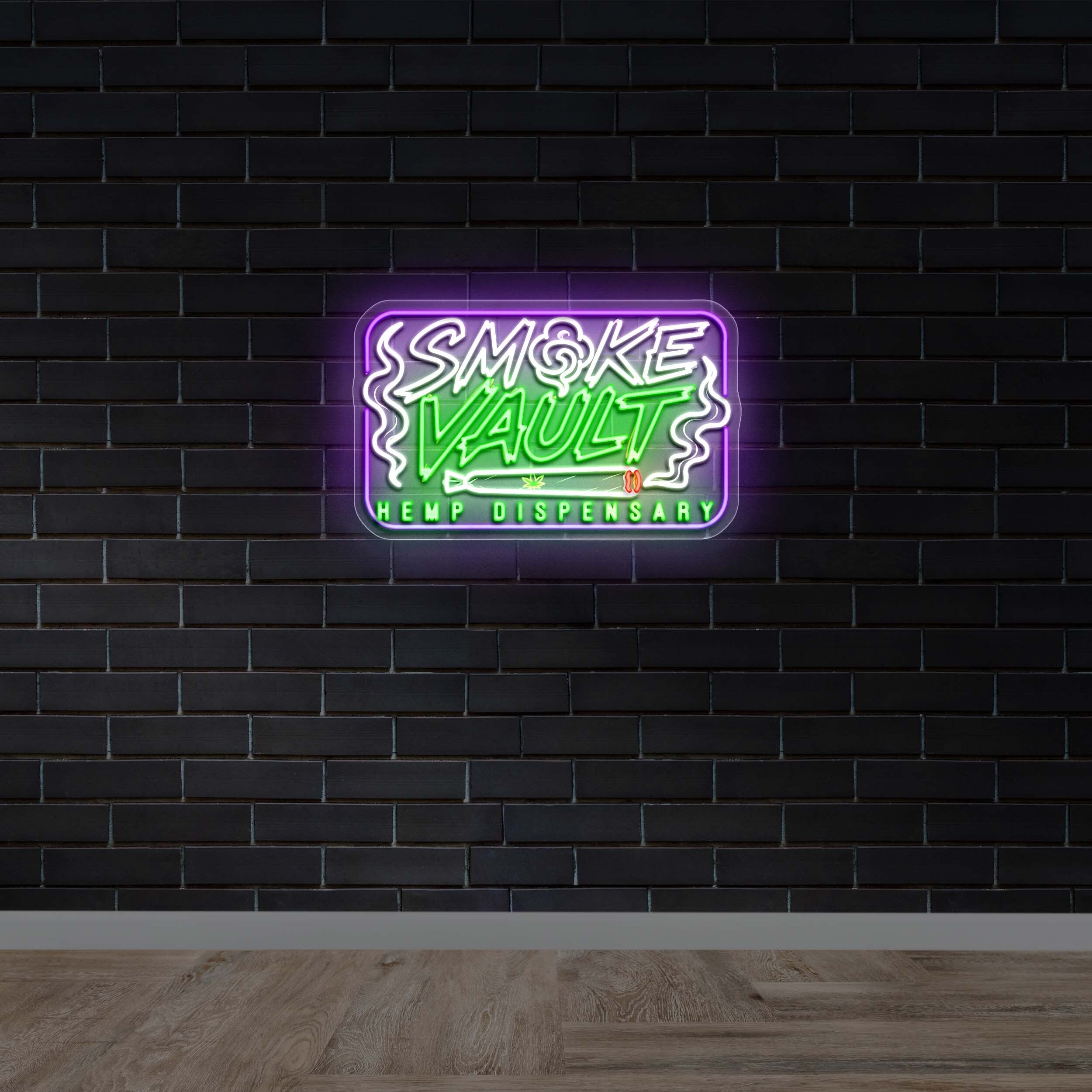 Smoke Vault - Premium Neon Artwork
