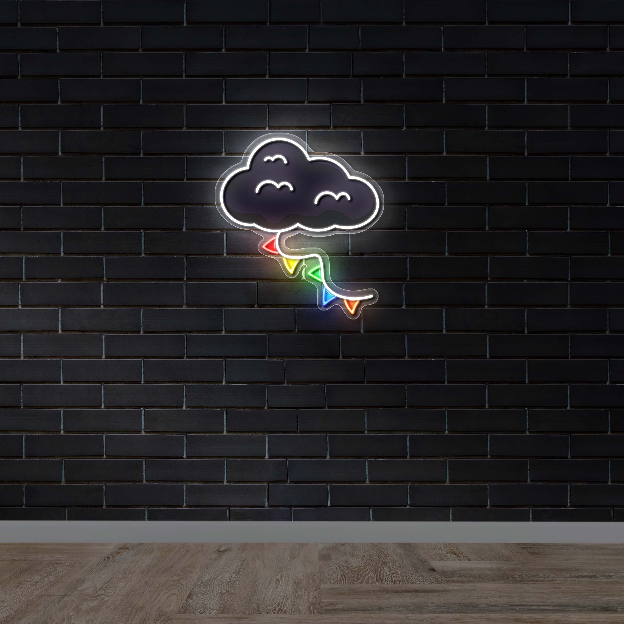 Cloud-and-Bunting - Premium Neon Artwork
