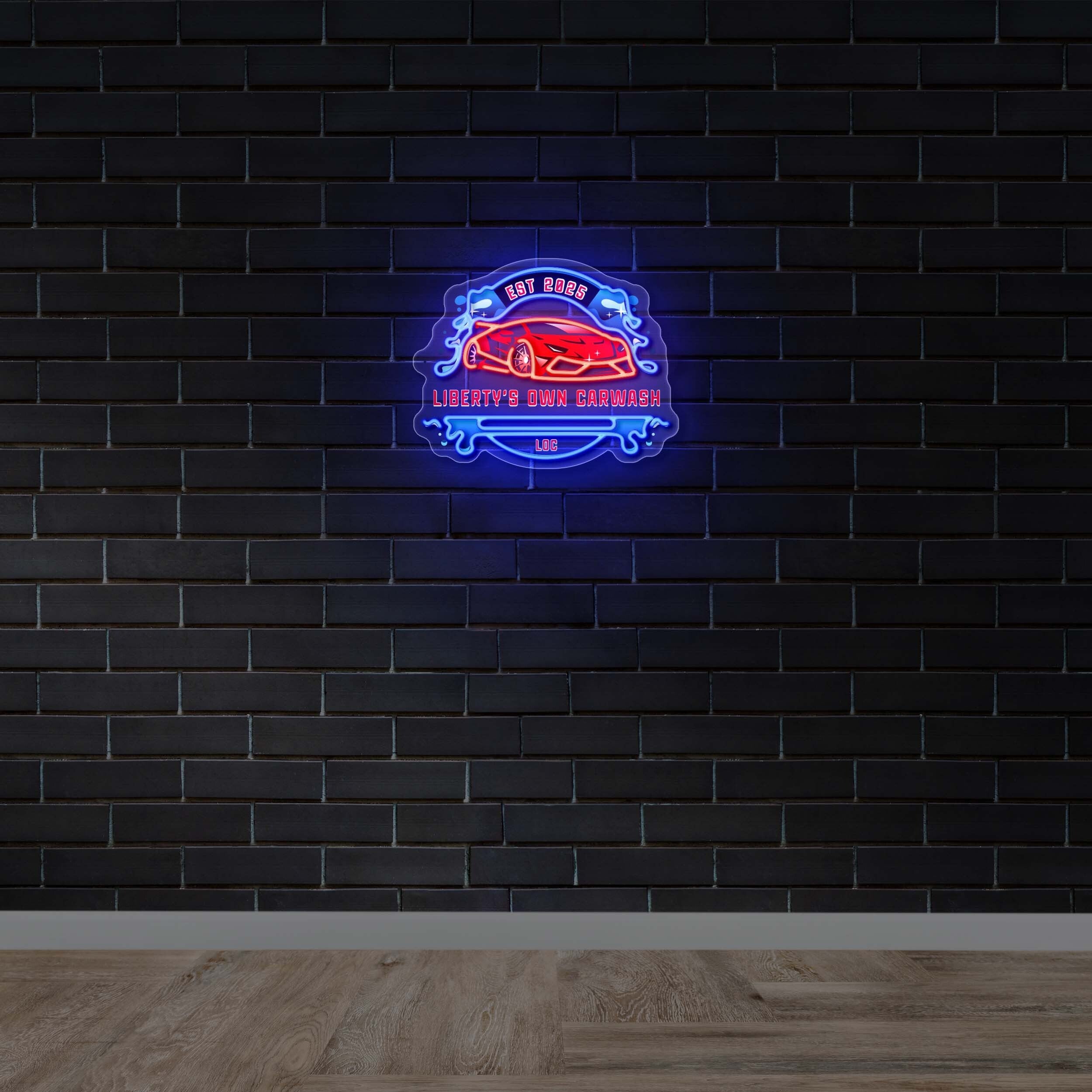 Liberty’s Own Carwash - Premium Neon Artwork
