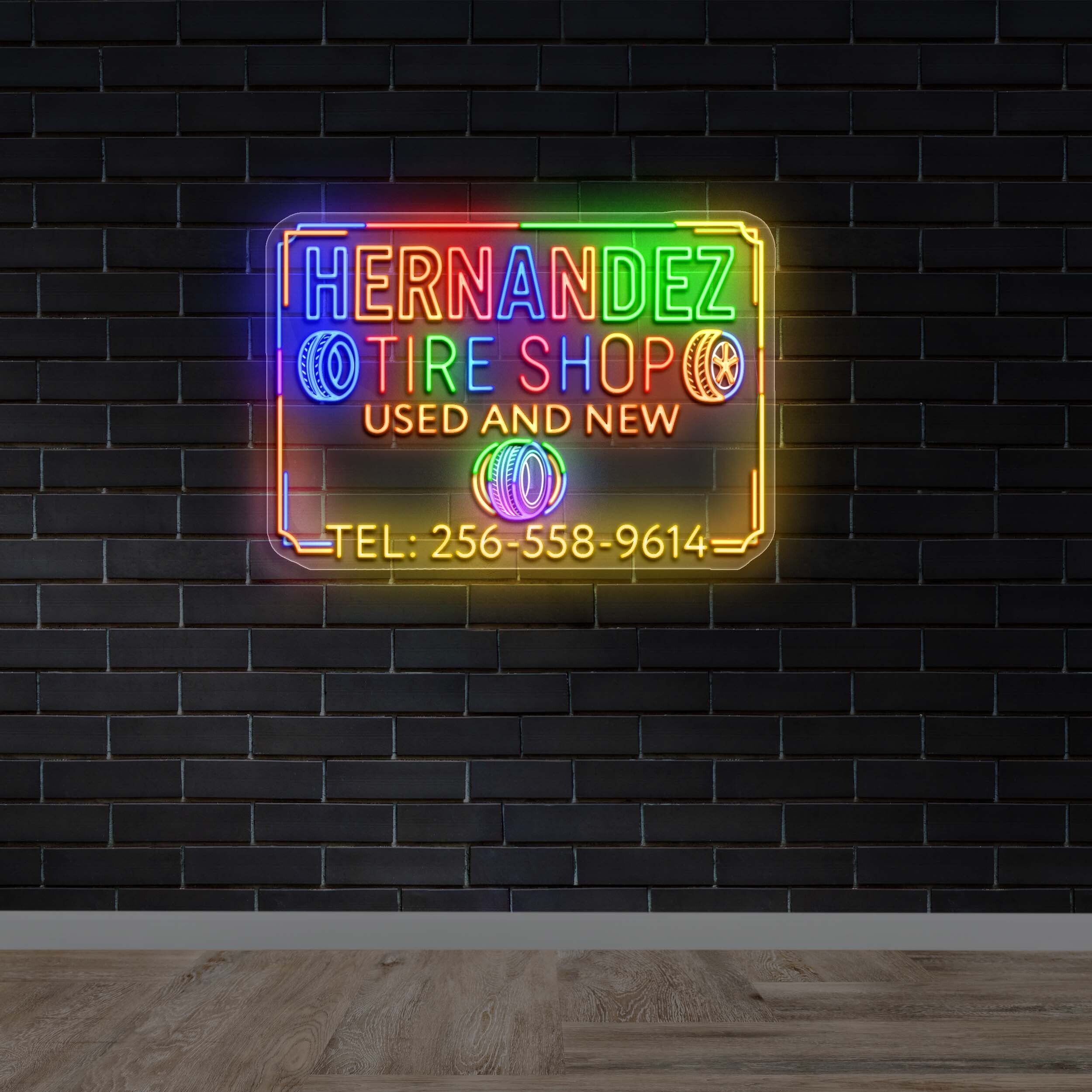 HERNANDEZ TIRE SHOP - Premium Neon Artwork