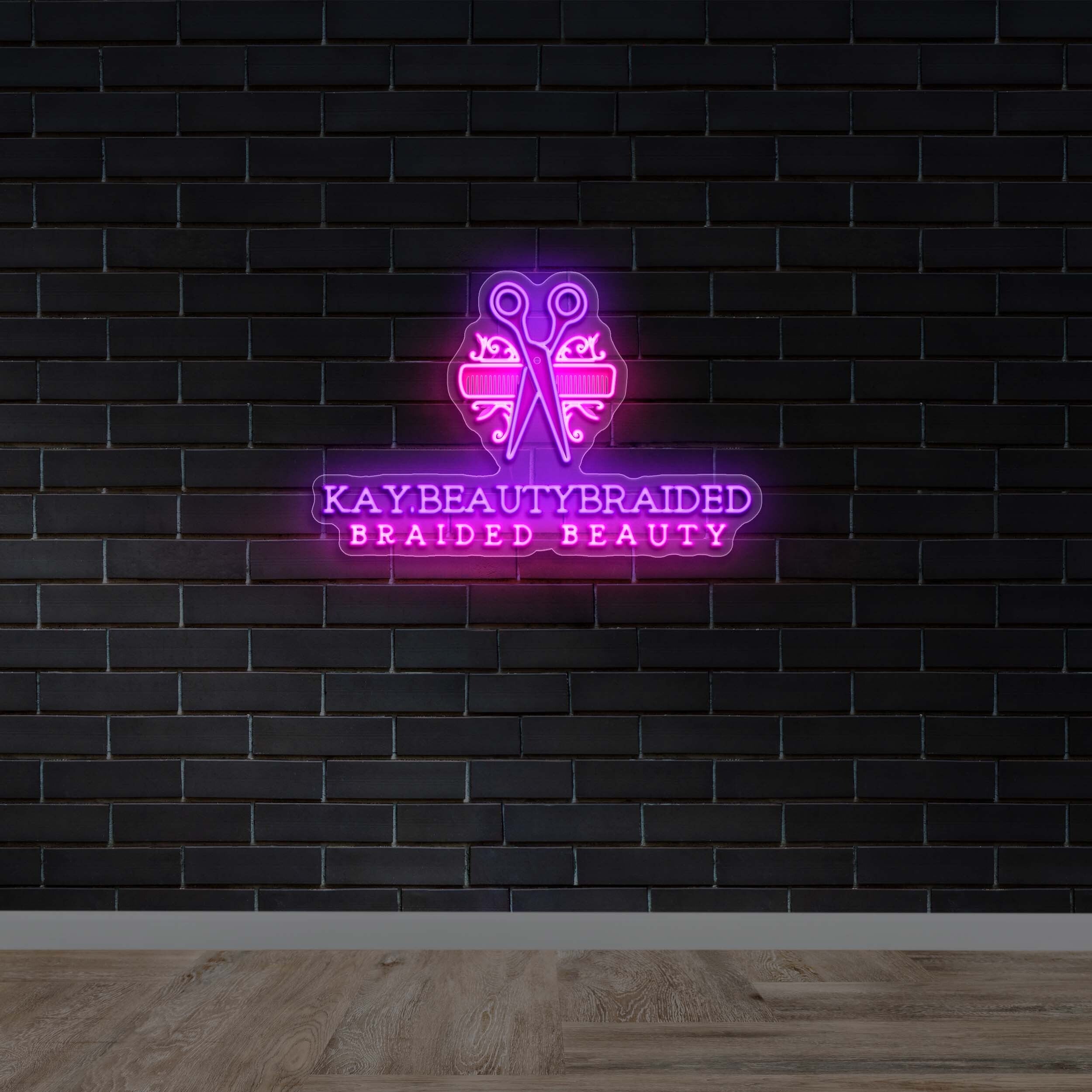 KAYBEAUTYBRAIDED - Premium Neon Artwork