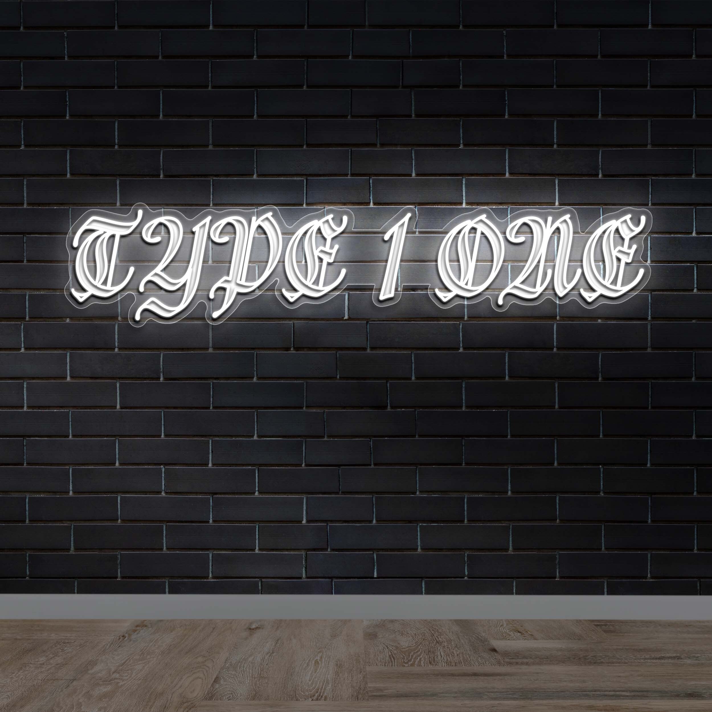 TYPE 1 ONE (cursive version) - Premium Neon Artwork