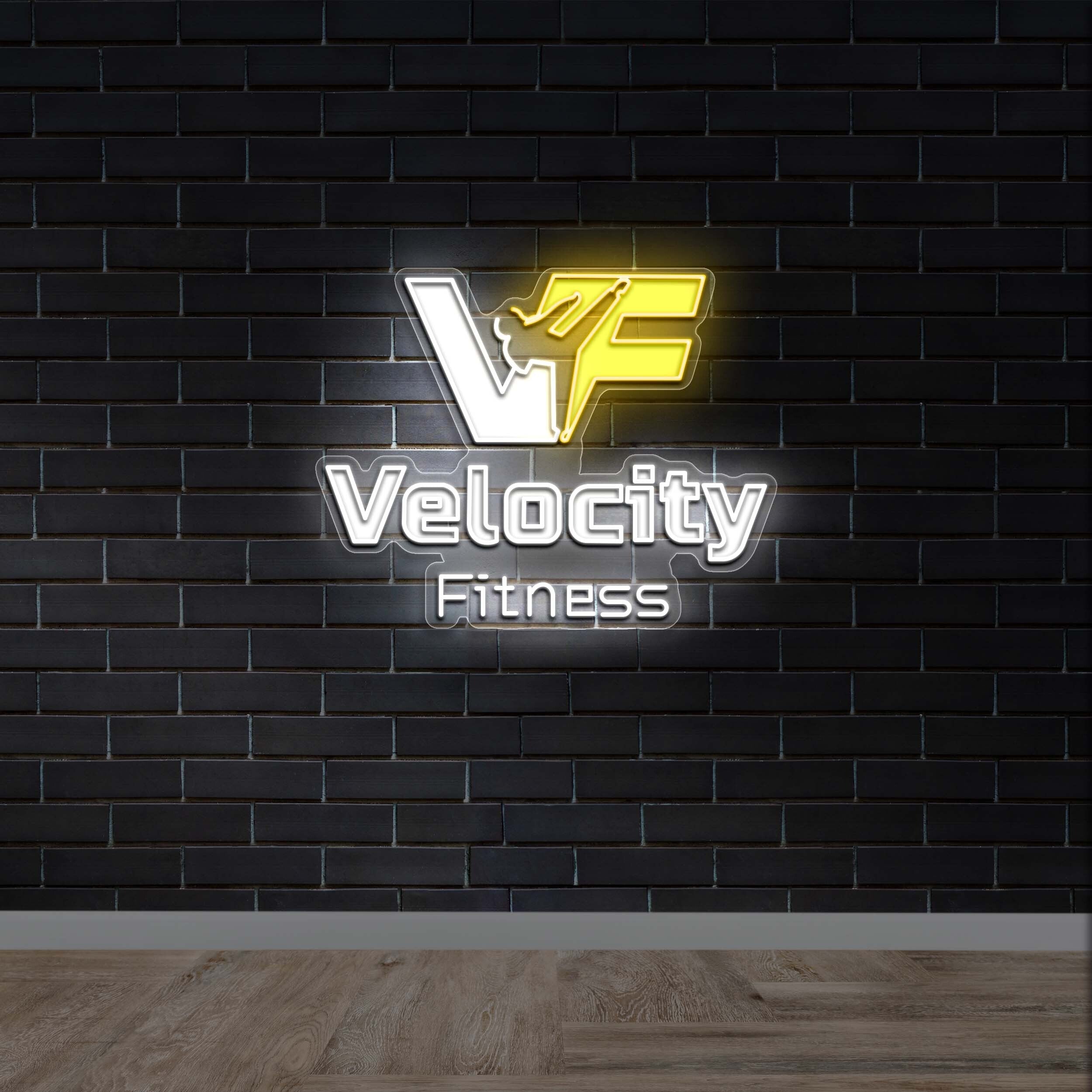 Velocity Fitness - Premium Neon Artwork