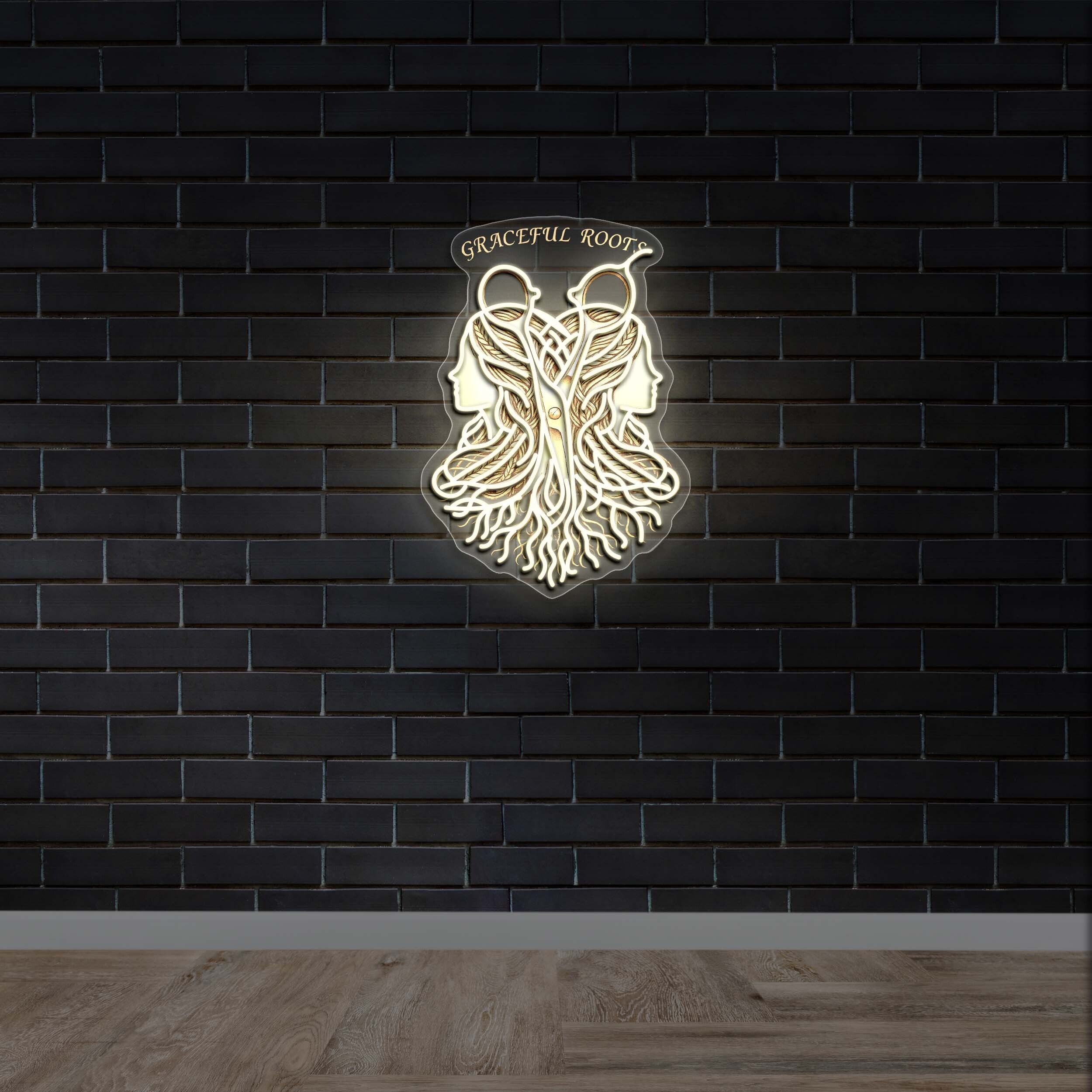 Graceful Roots - Premium Neon Artwork