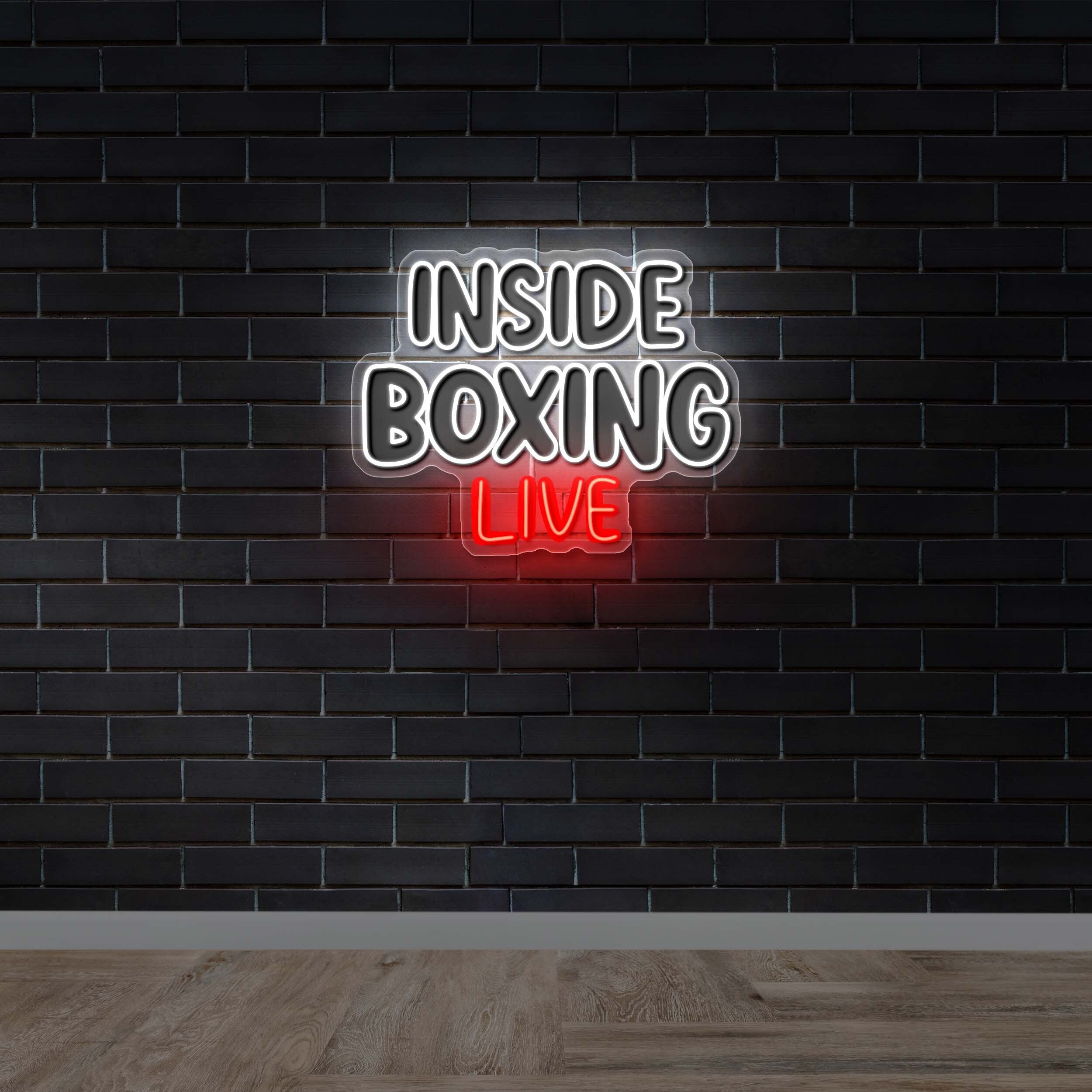 Inside Boxing Text Only - Premium Neon Artwork