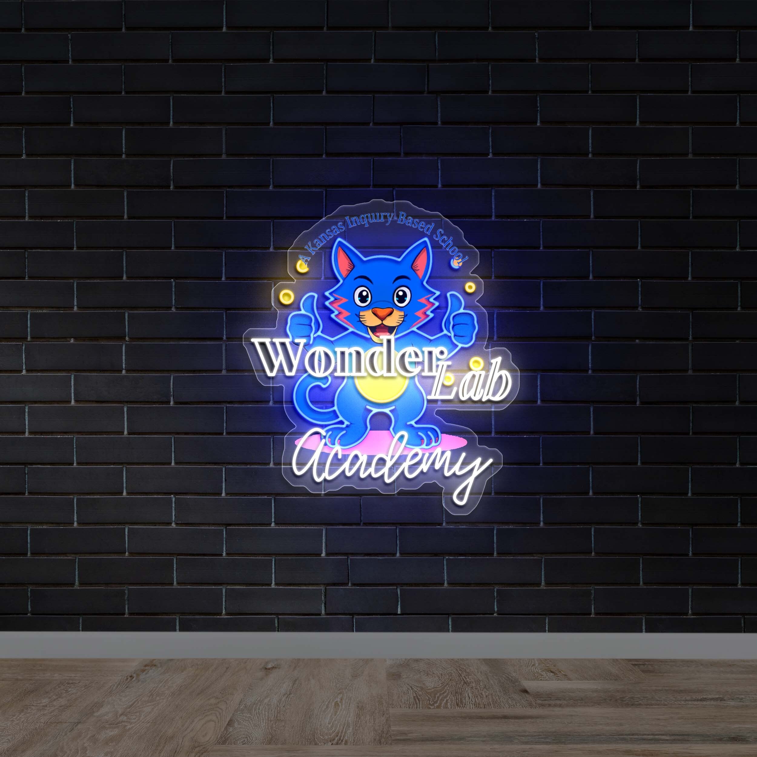 WonderLab Academy - Premium Neon Artwork