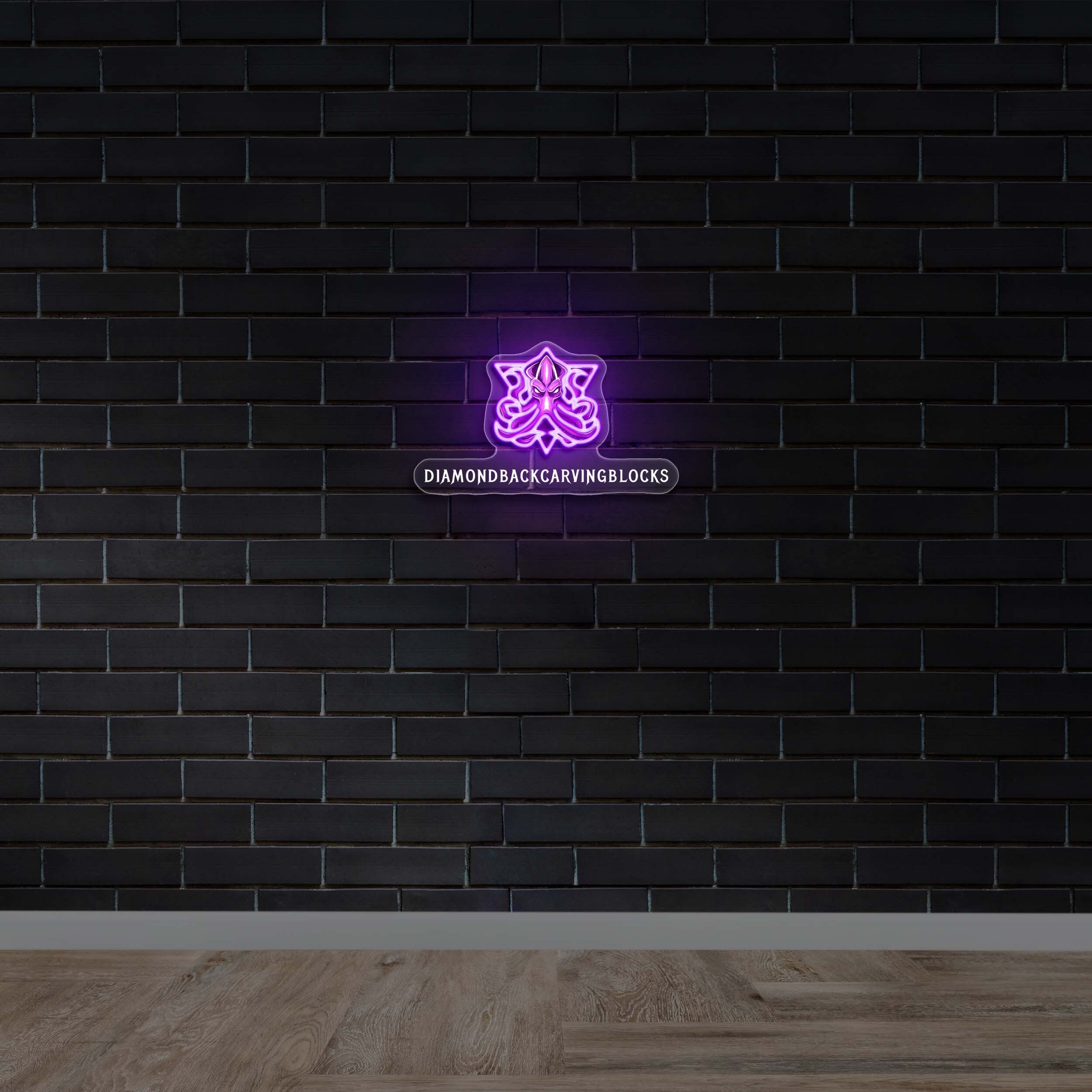 DIAMONDBACKCARVINGBLOCKS - Premium Neon Artwork