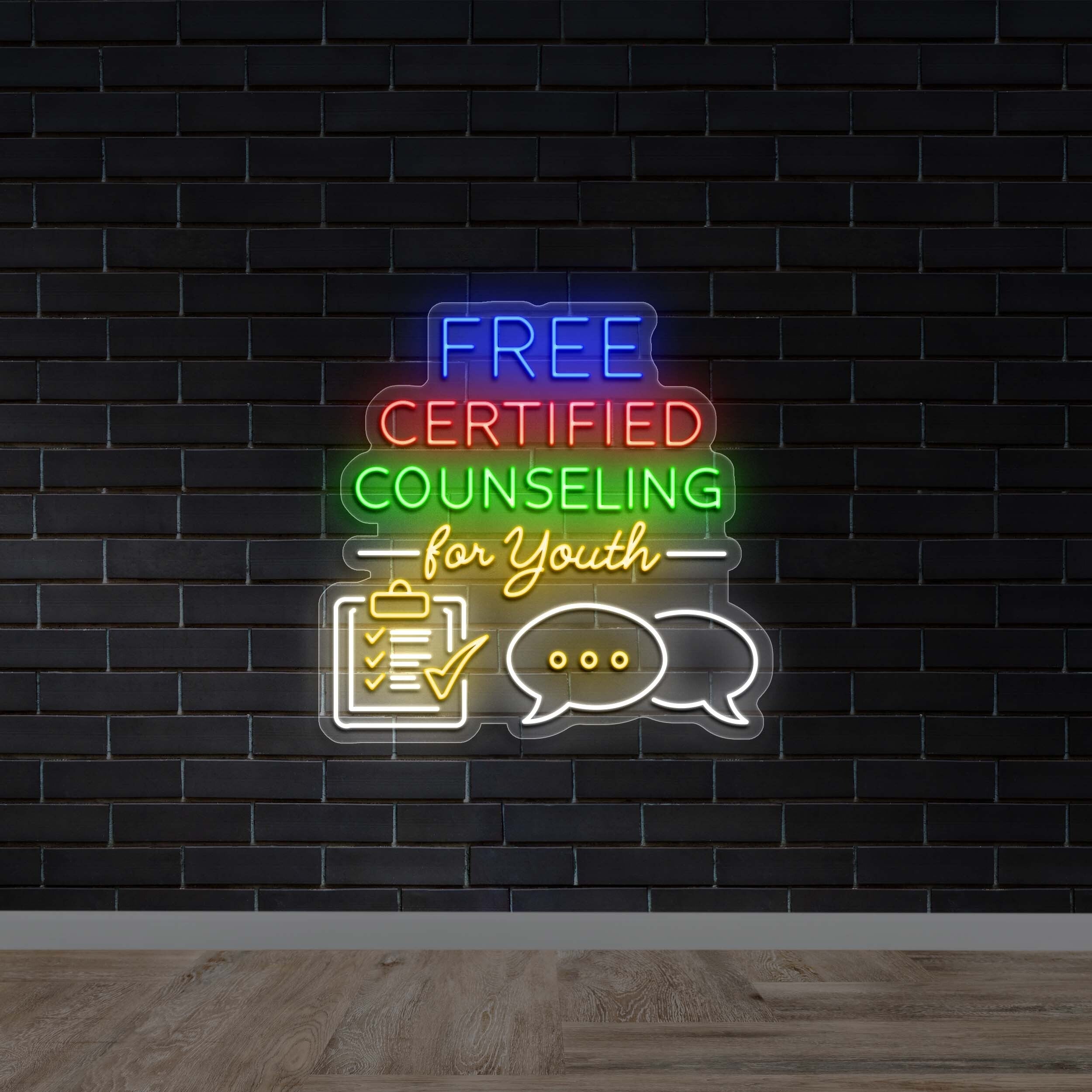 FREE CERTIFIED COUNSELING - Premium Neon Artwork