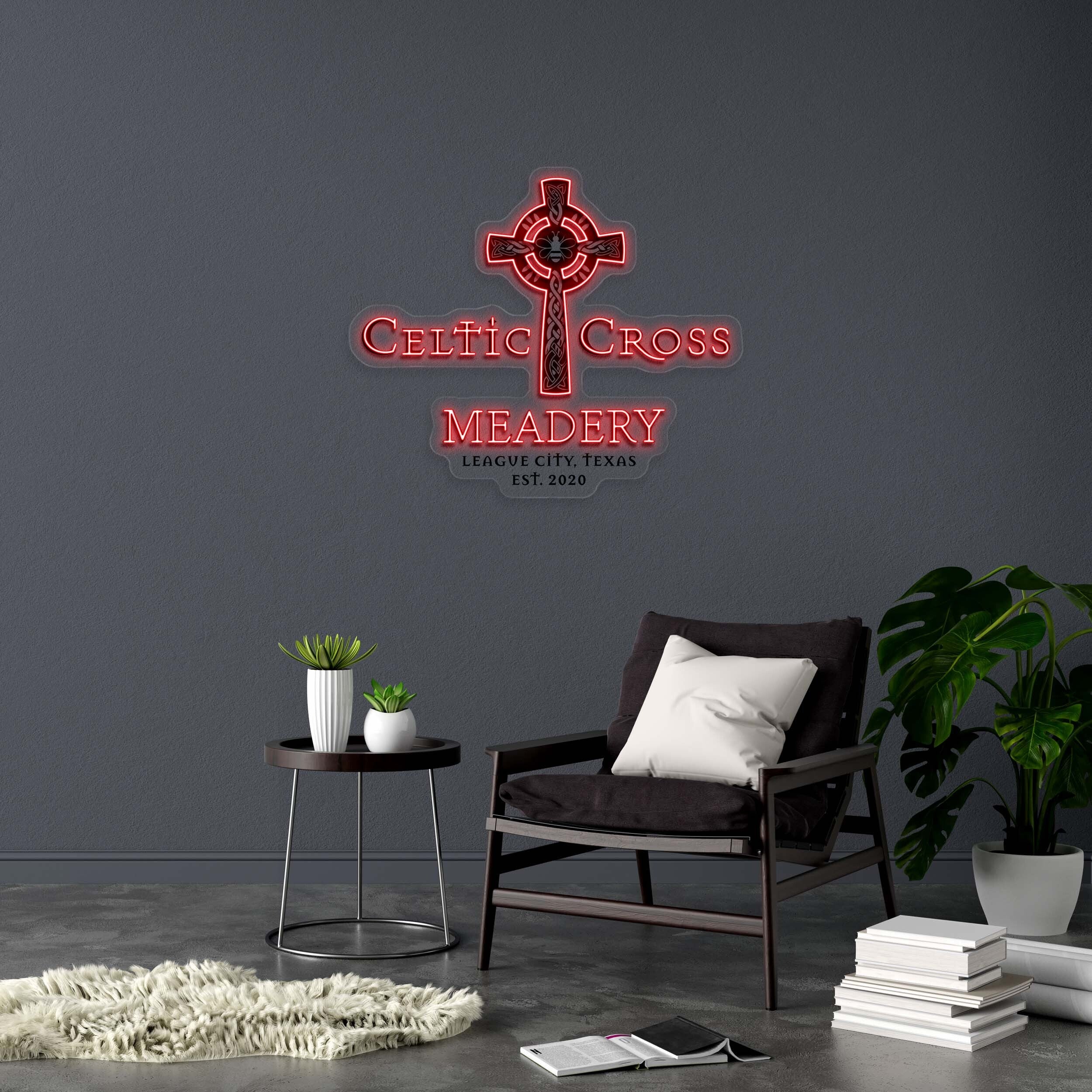 CELTIC CROSS - Premium Neon Artwork