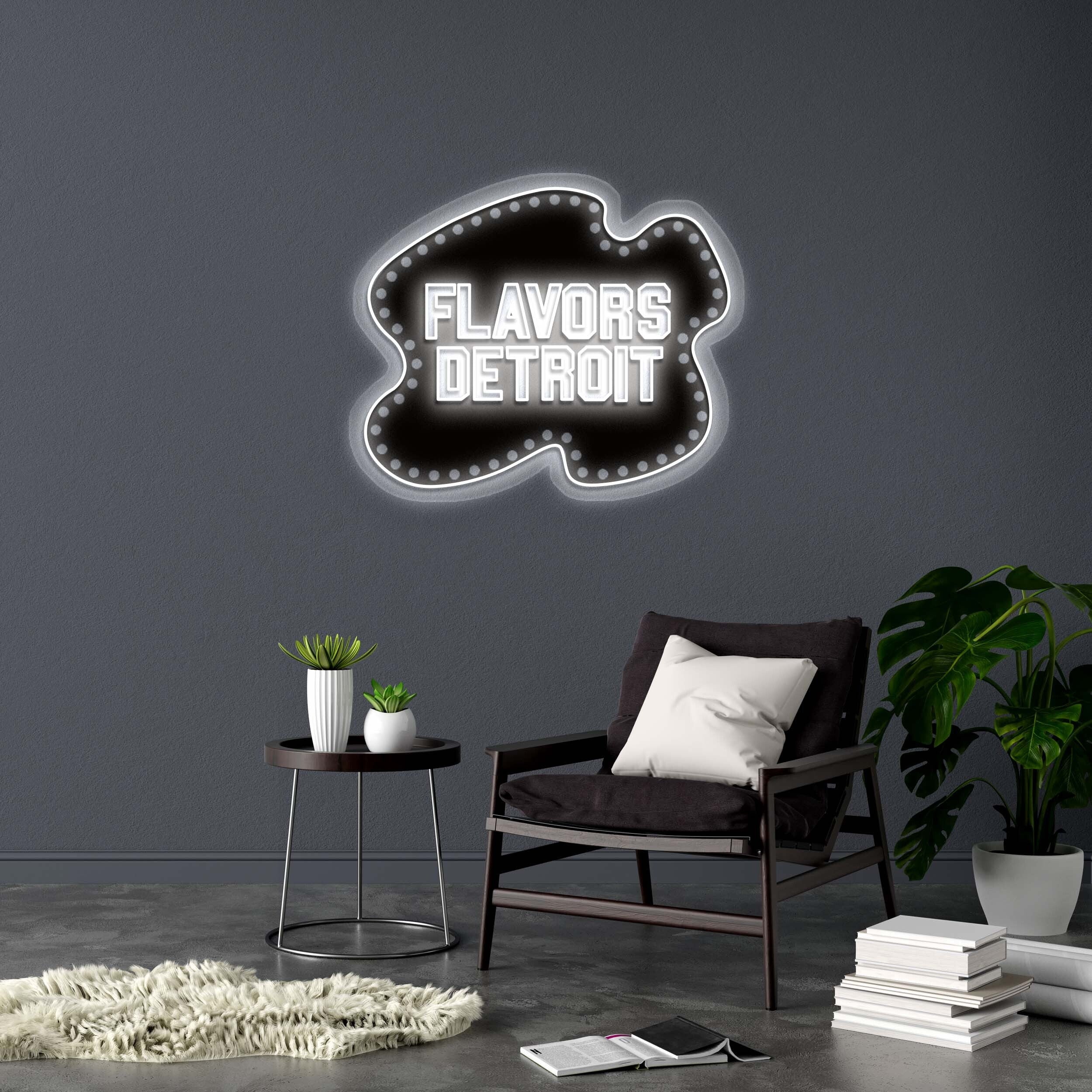 FLAVORS DETROIT - Premium Neon Artwork