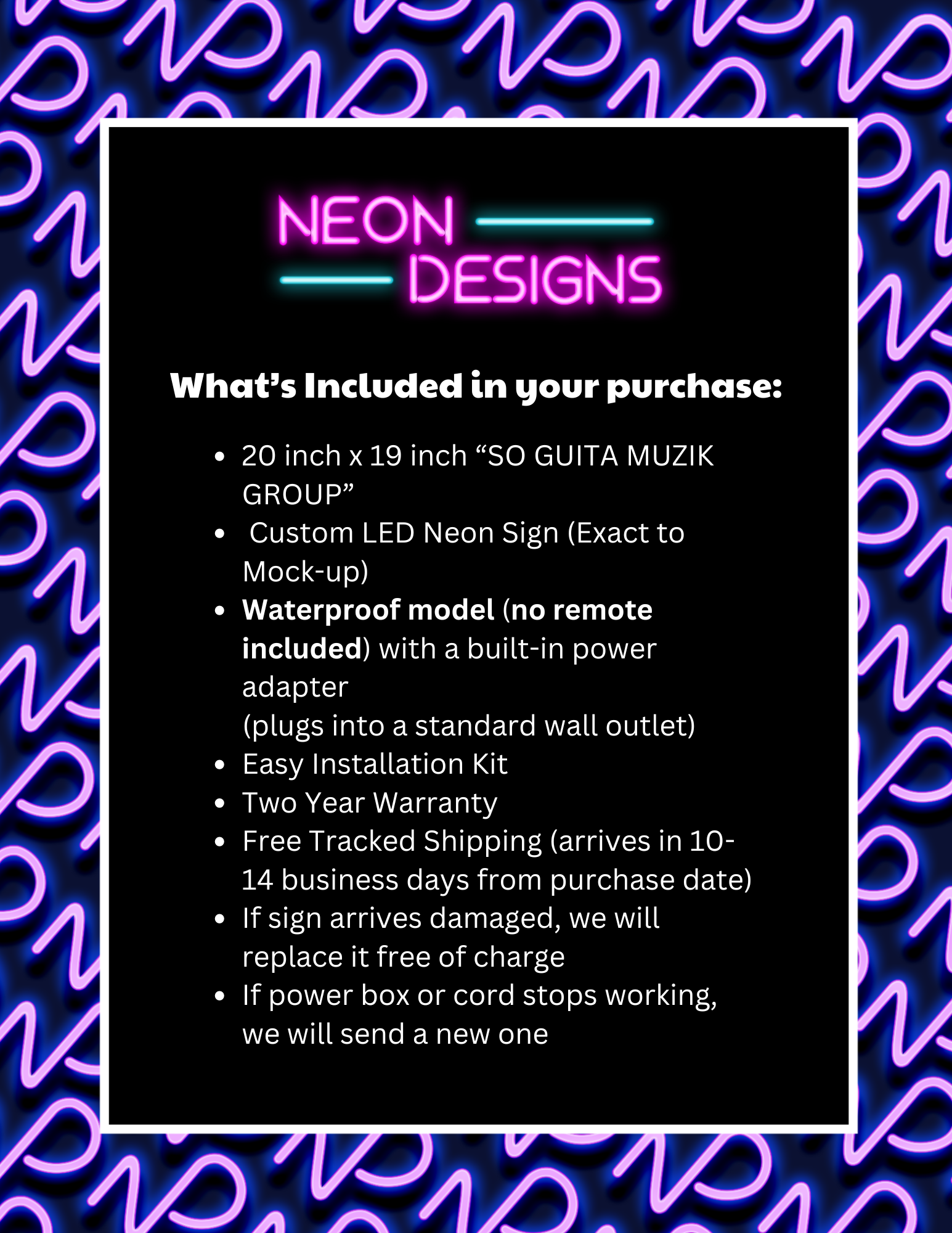 SO GUITA MUZIK GROUP - Premium Neon Artwork