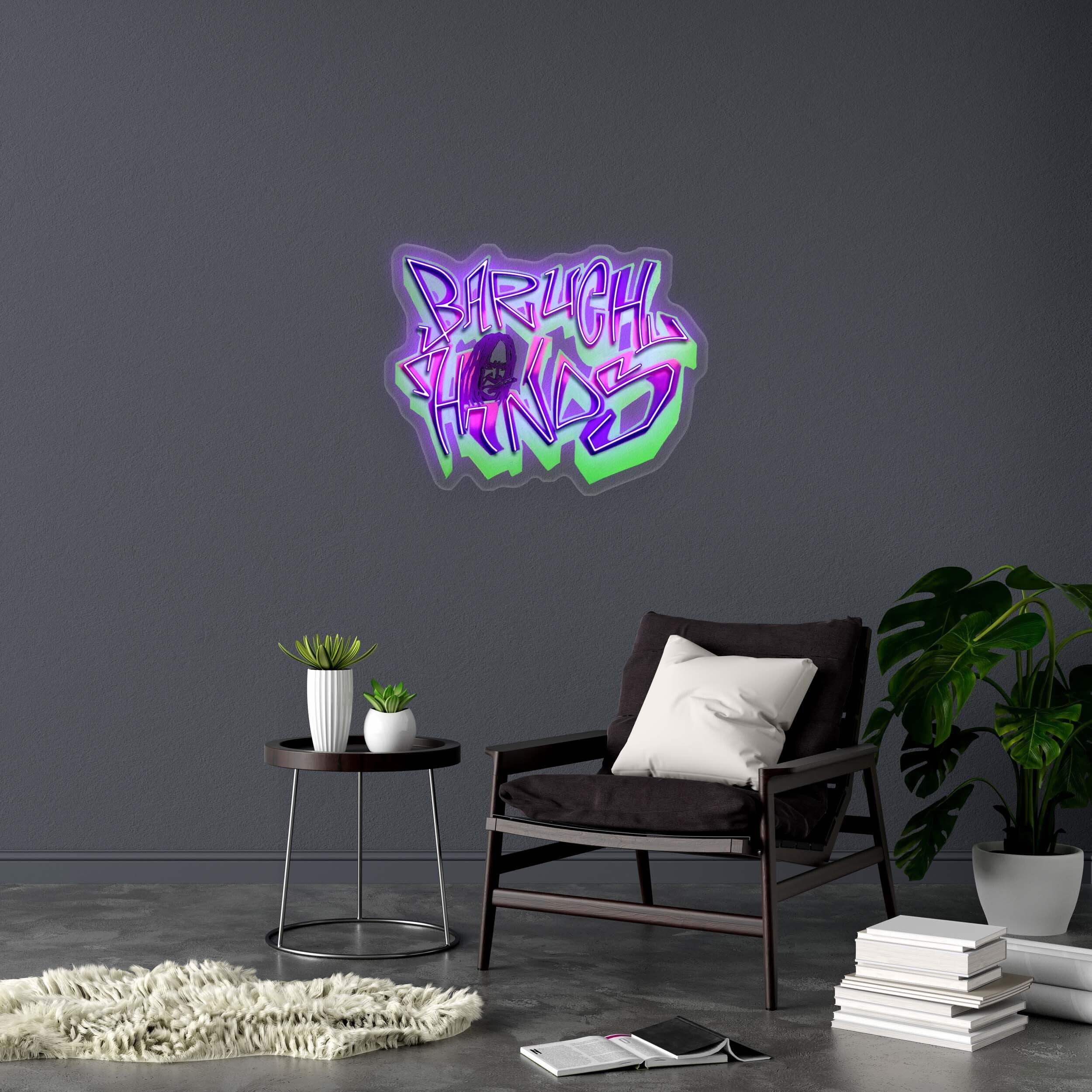 BARUCH HINDS - Premium Neon Artwork