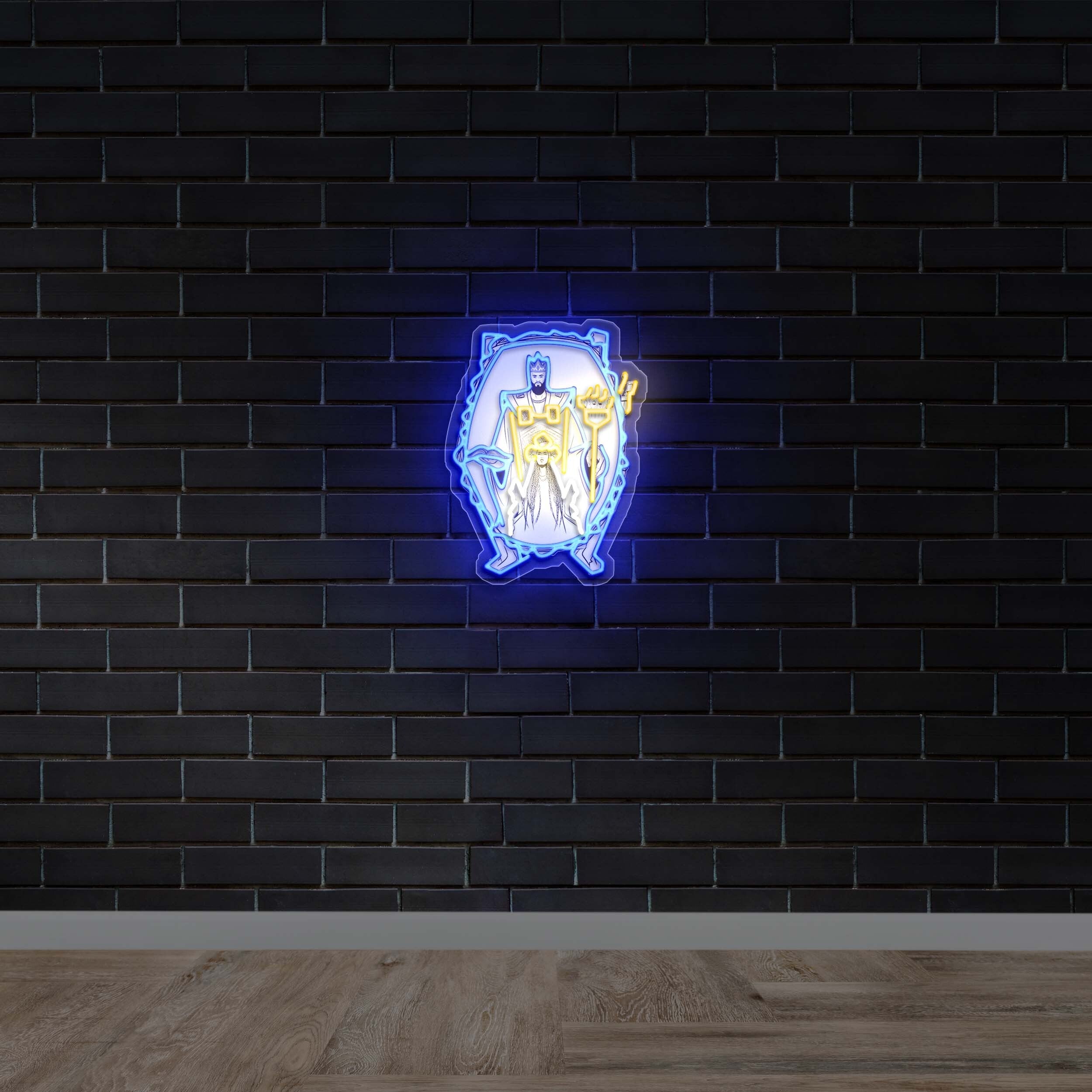 Royal Crest Emblem - Premium Neon Artwork
