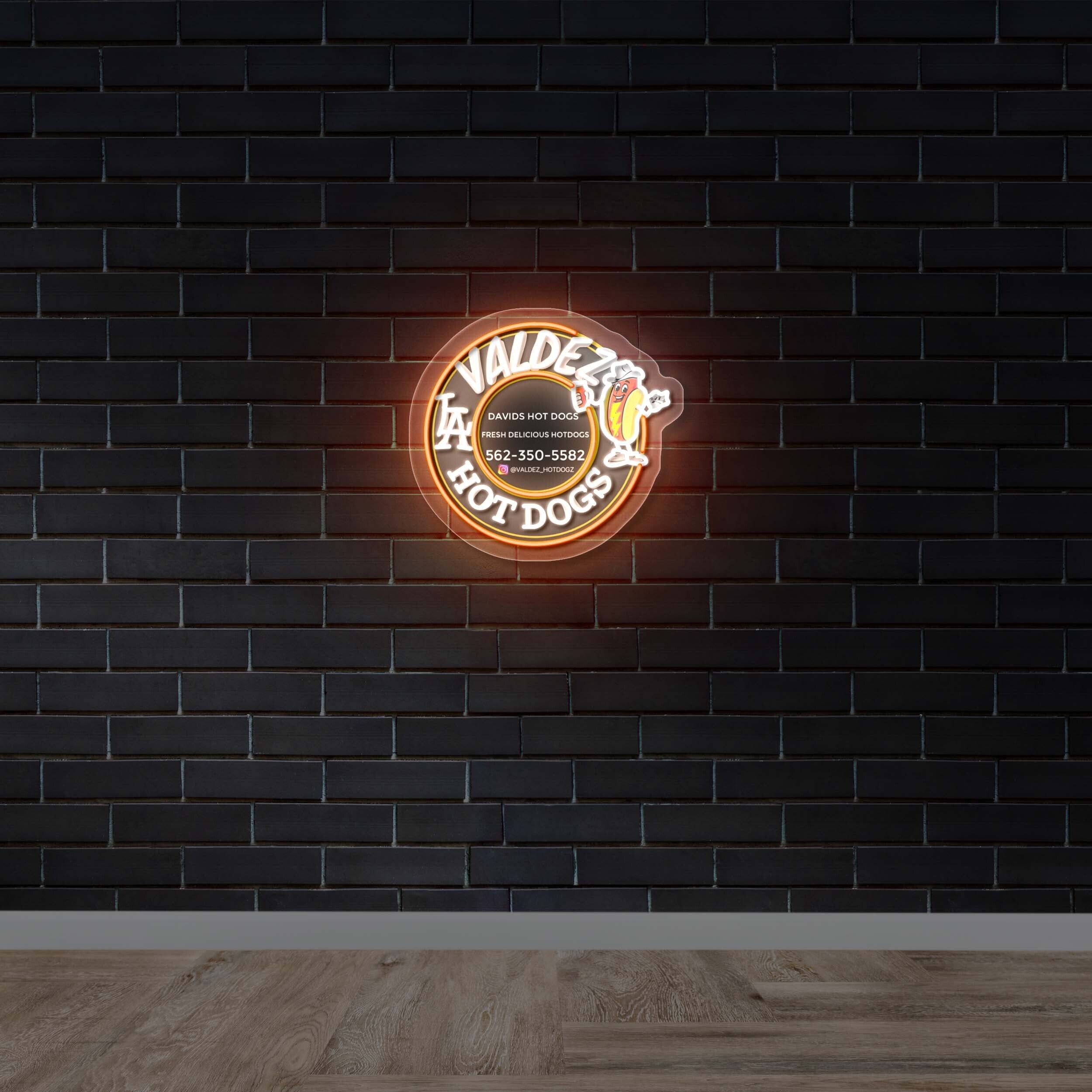 VALDEZ LA HOTDOGS - Premium Neon Artwork
