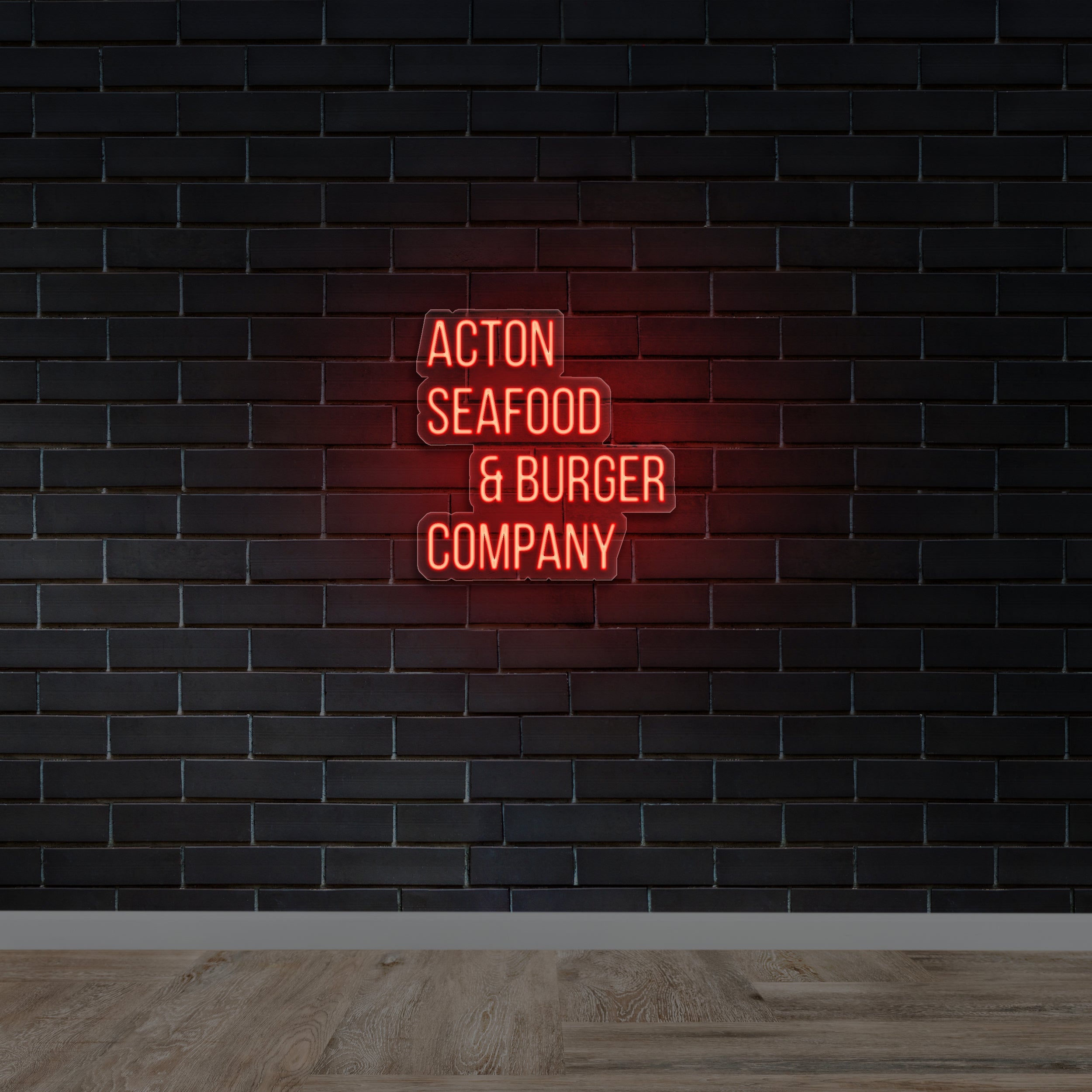 Acton Seafood & Burger Company - Premium Neon Artwork