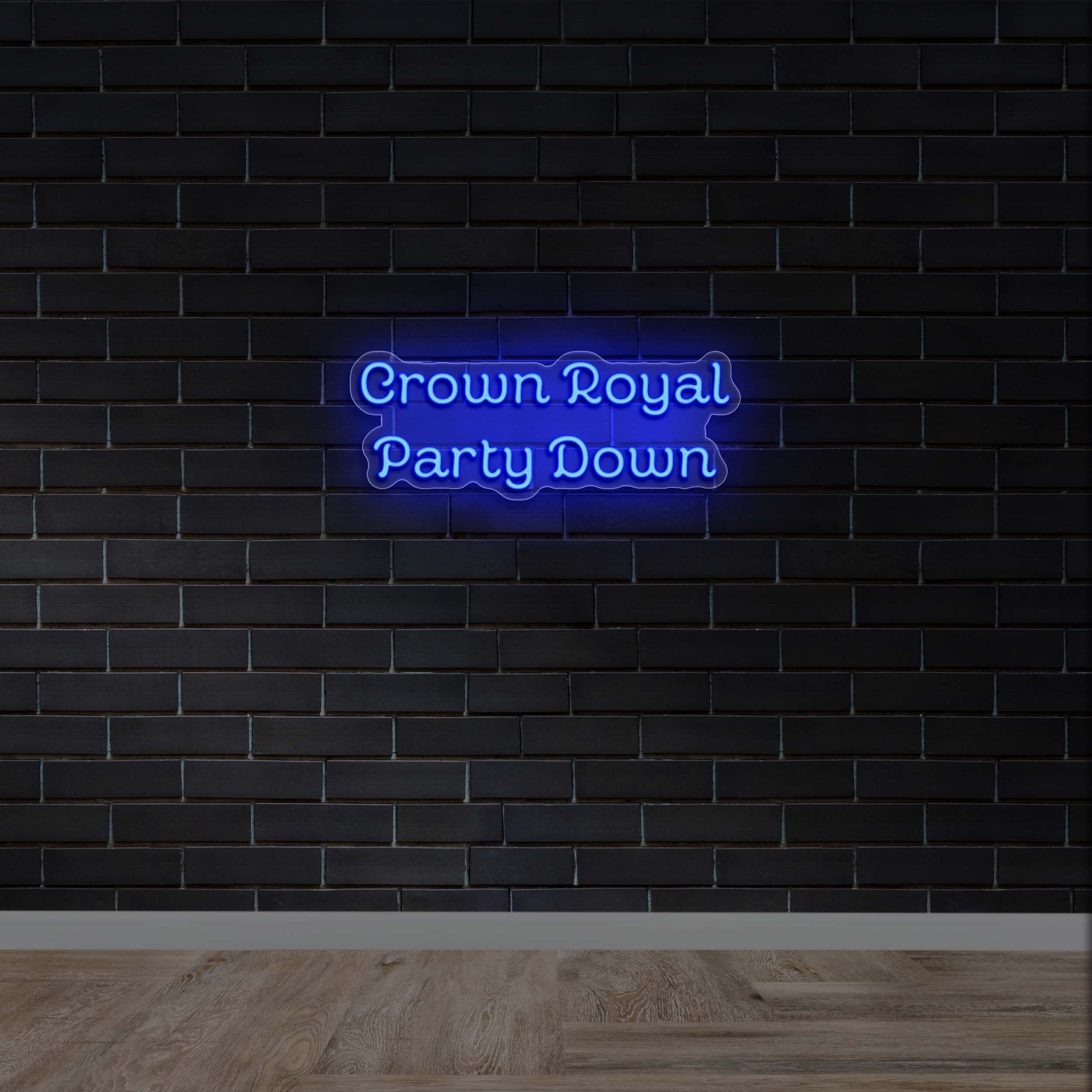 Crown Royal Party Down - Premium Neon Artwork