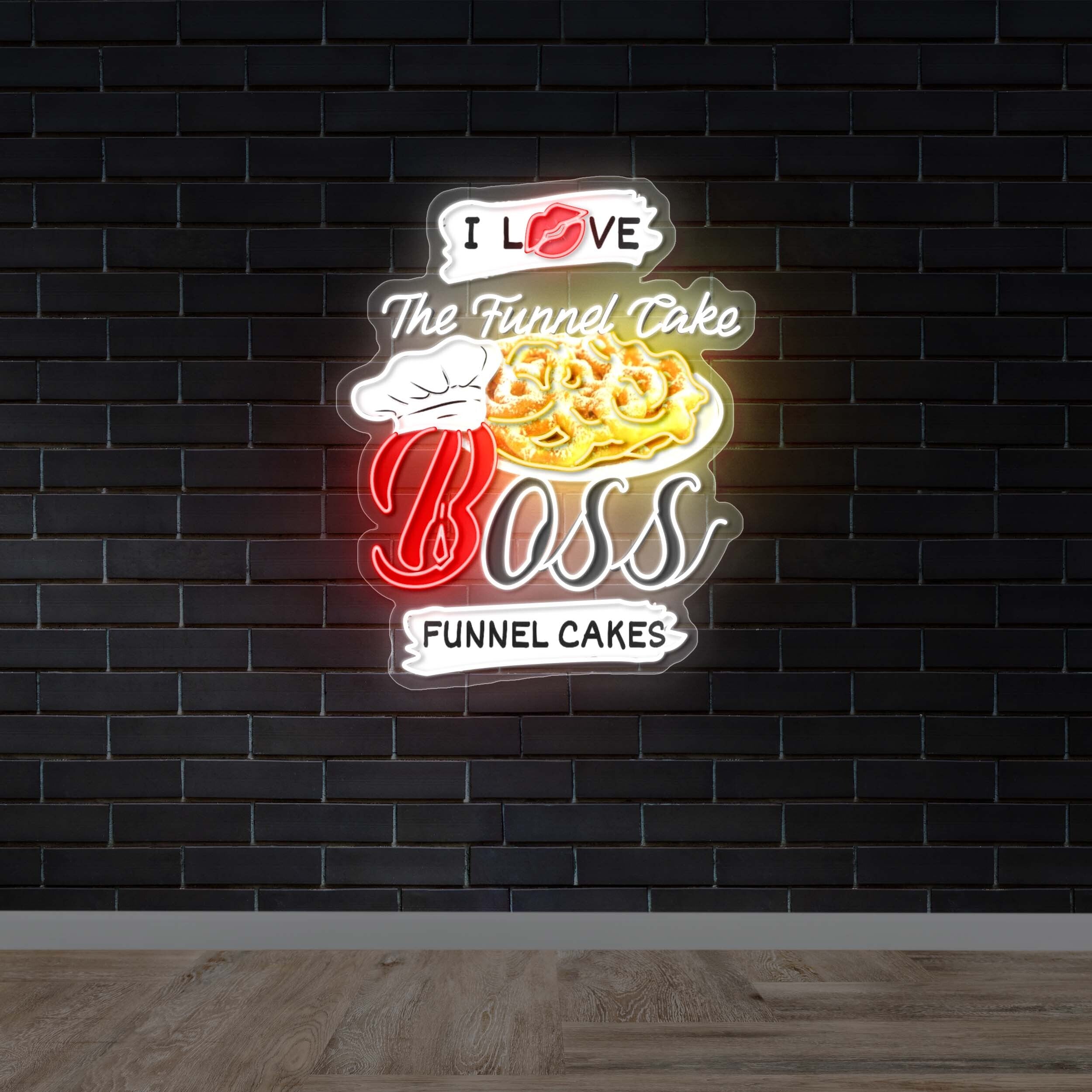 THE FUNNEL CAKE BOSS - Premium Neon Artwork