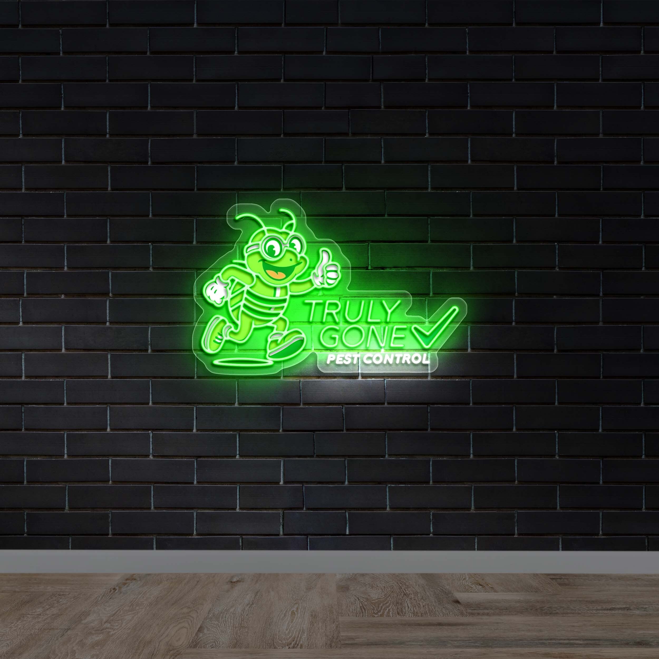 Truly Gone Pest Control - Premium Neon Artwork