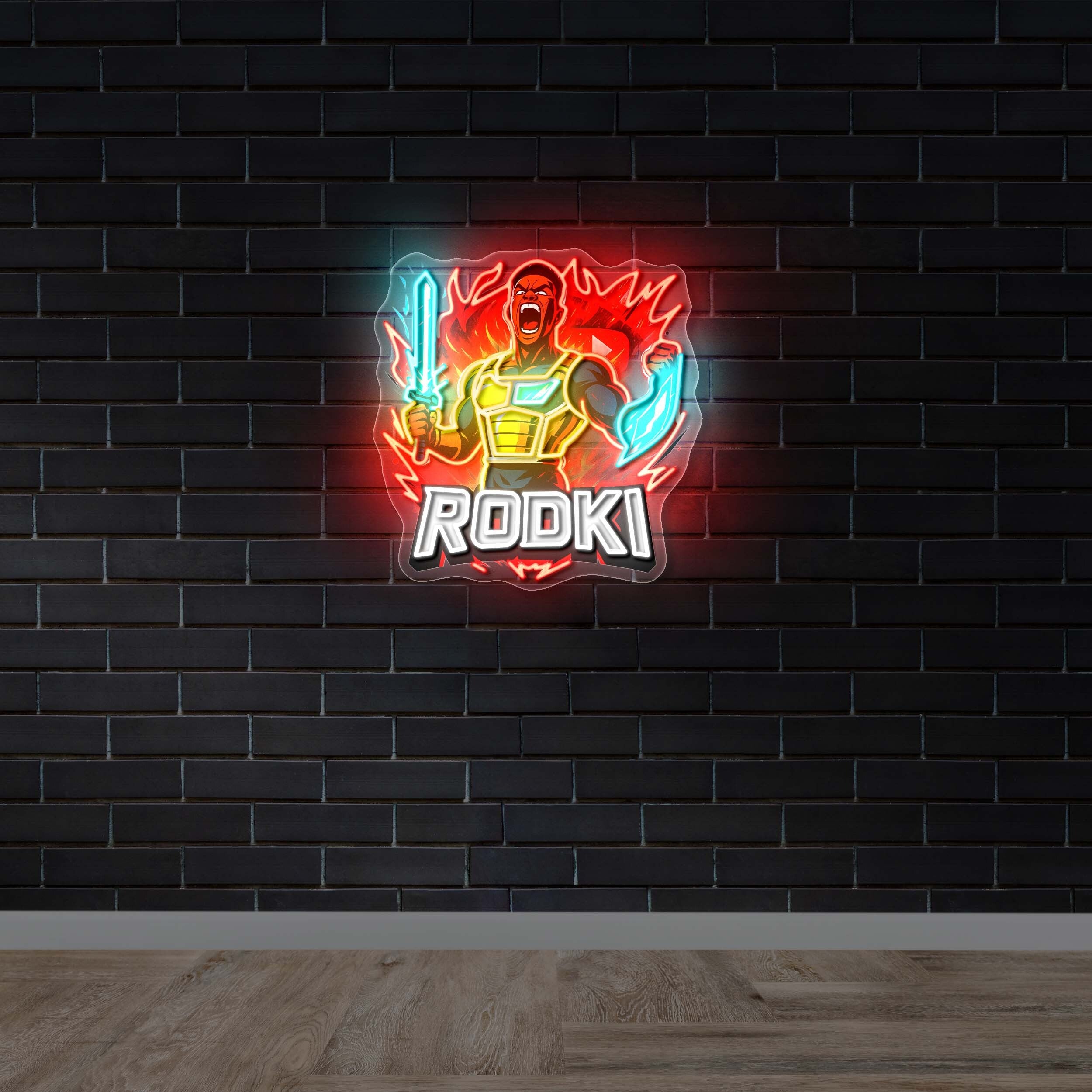 RODKI Stream Logo - Premium Neon Artwork