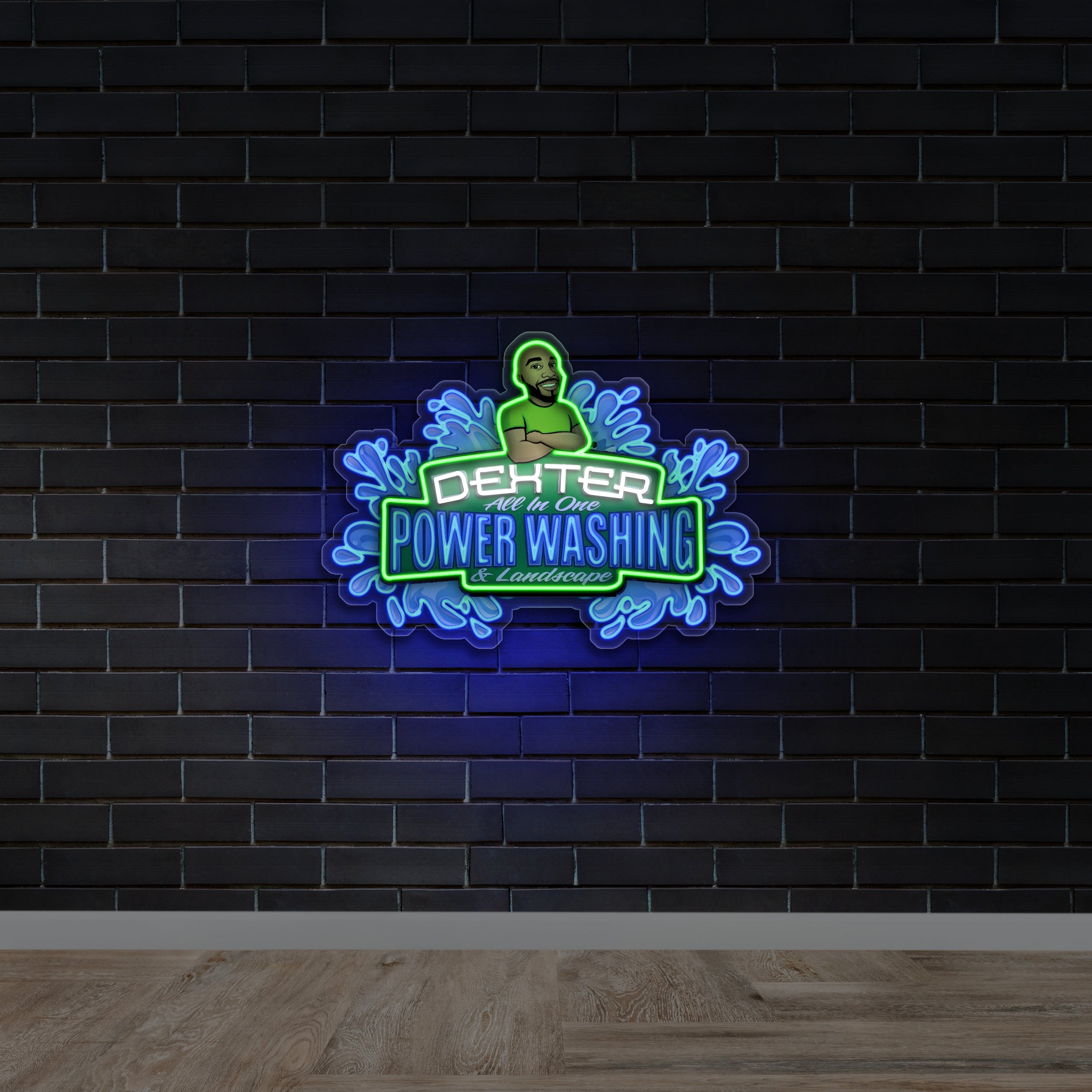Dexter Power Washing - Premium Neon Artwork
