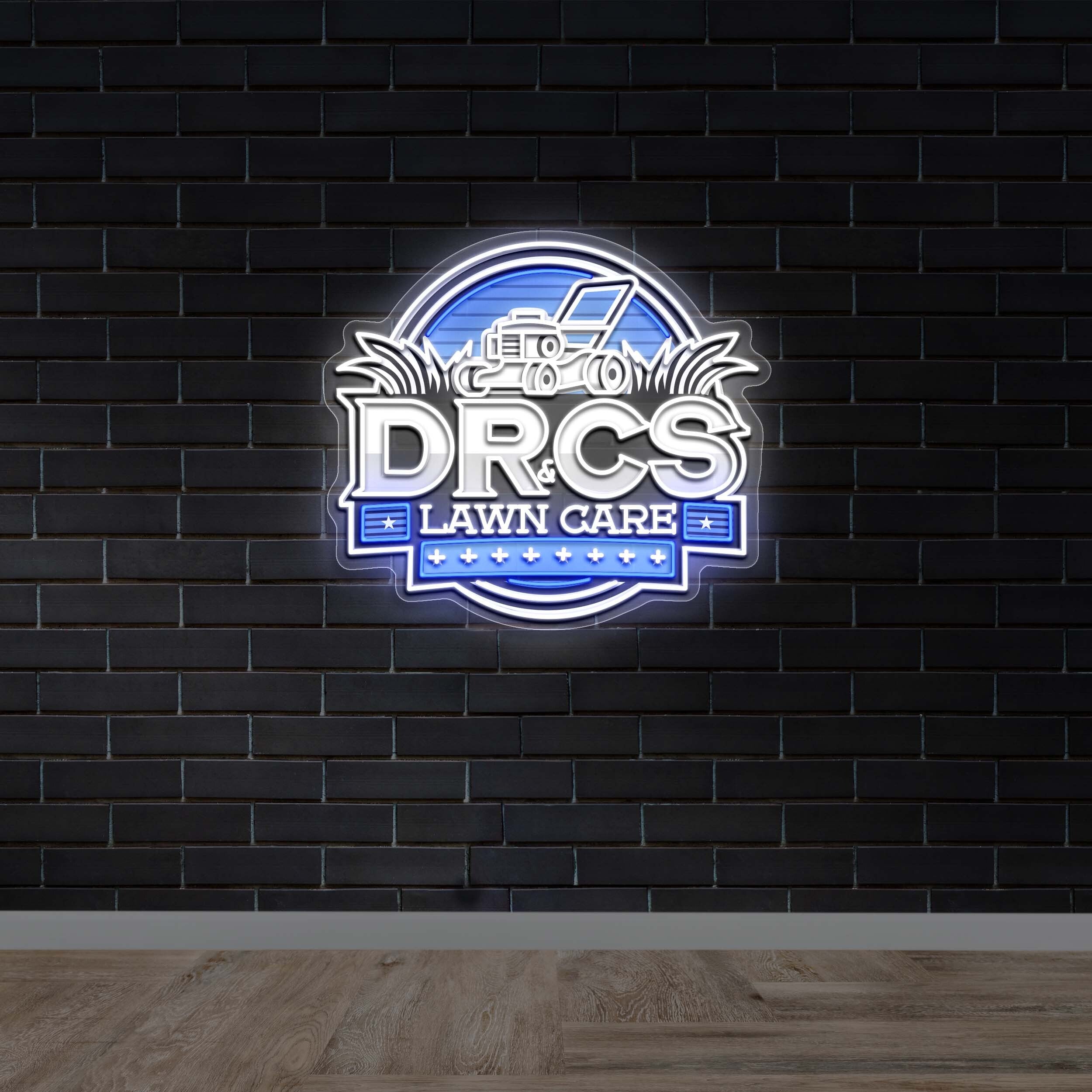 DR & CS Lawn Care - Premium Neon Artwork