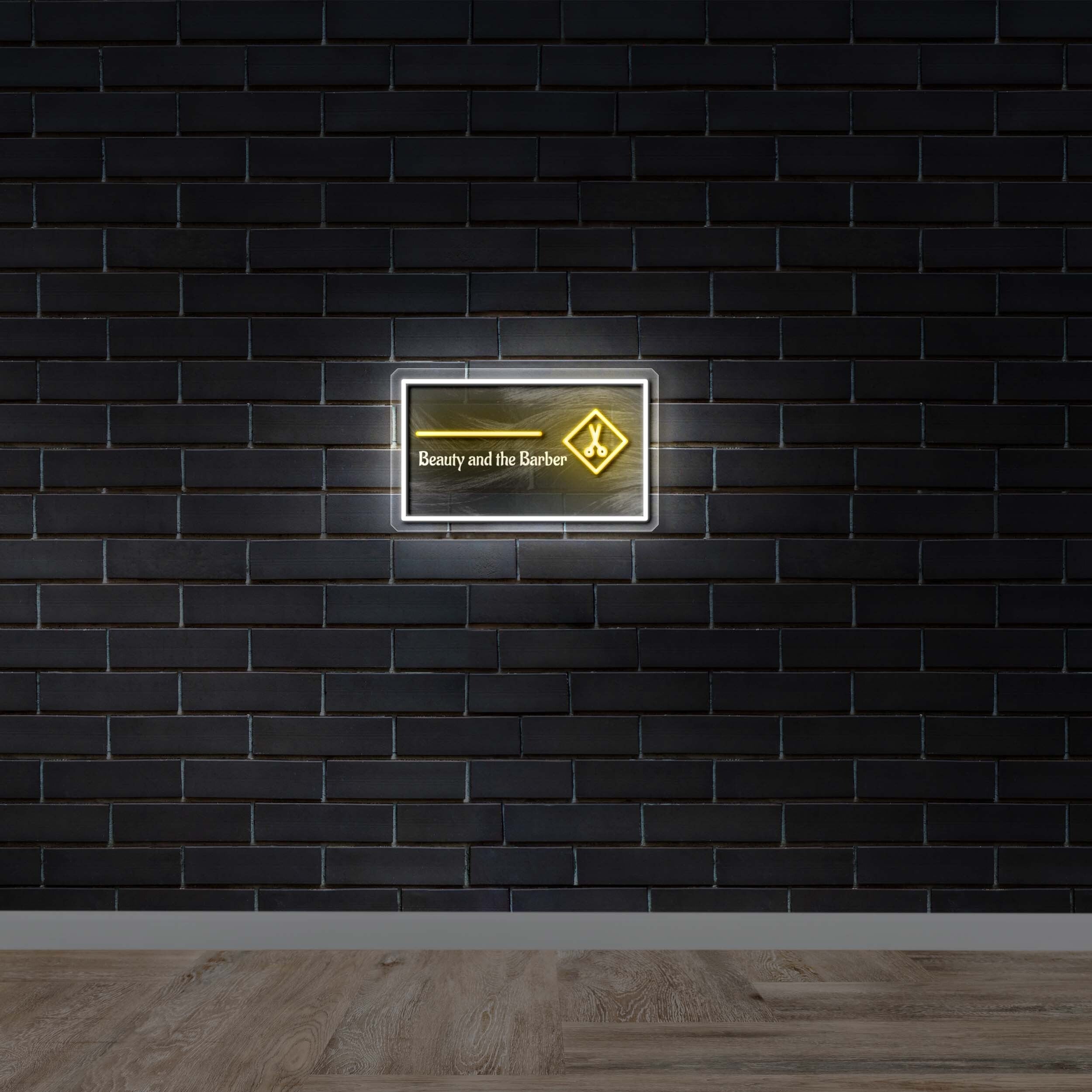 BEAUTY AND THE BARBER - Premium Neon Artwork