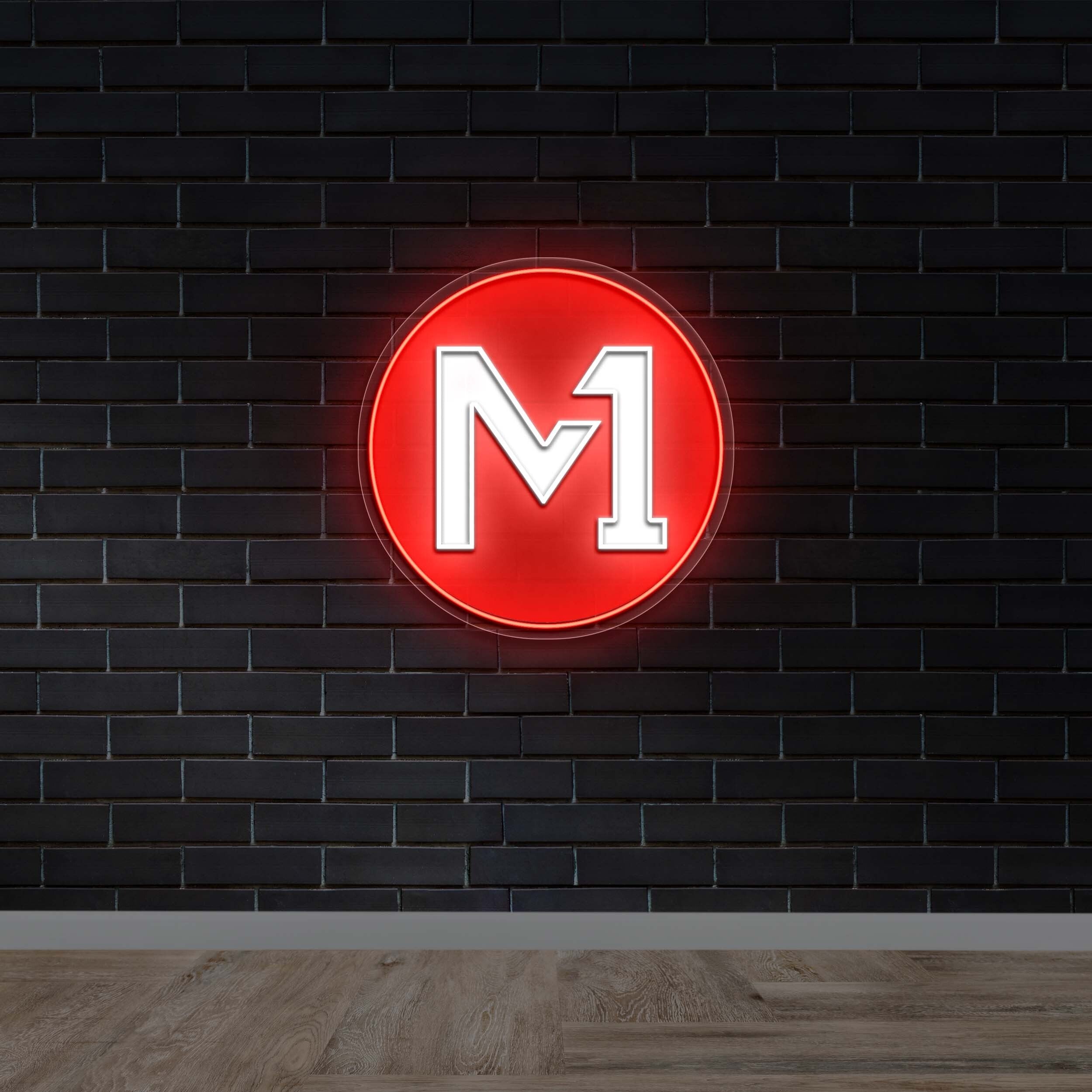 M1 Logo (Frontlit) - Premium Neon Artwork