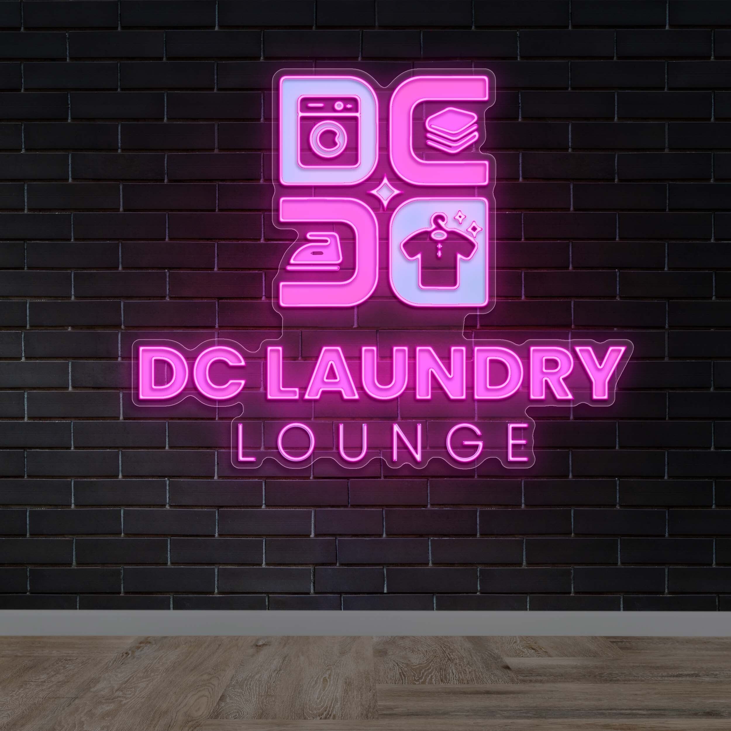 DC LAUNDRY LOUNGE - Premium Neon Artwork