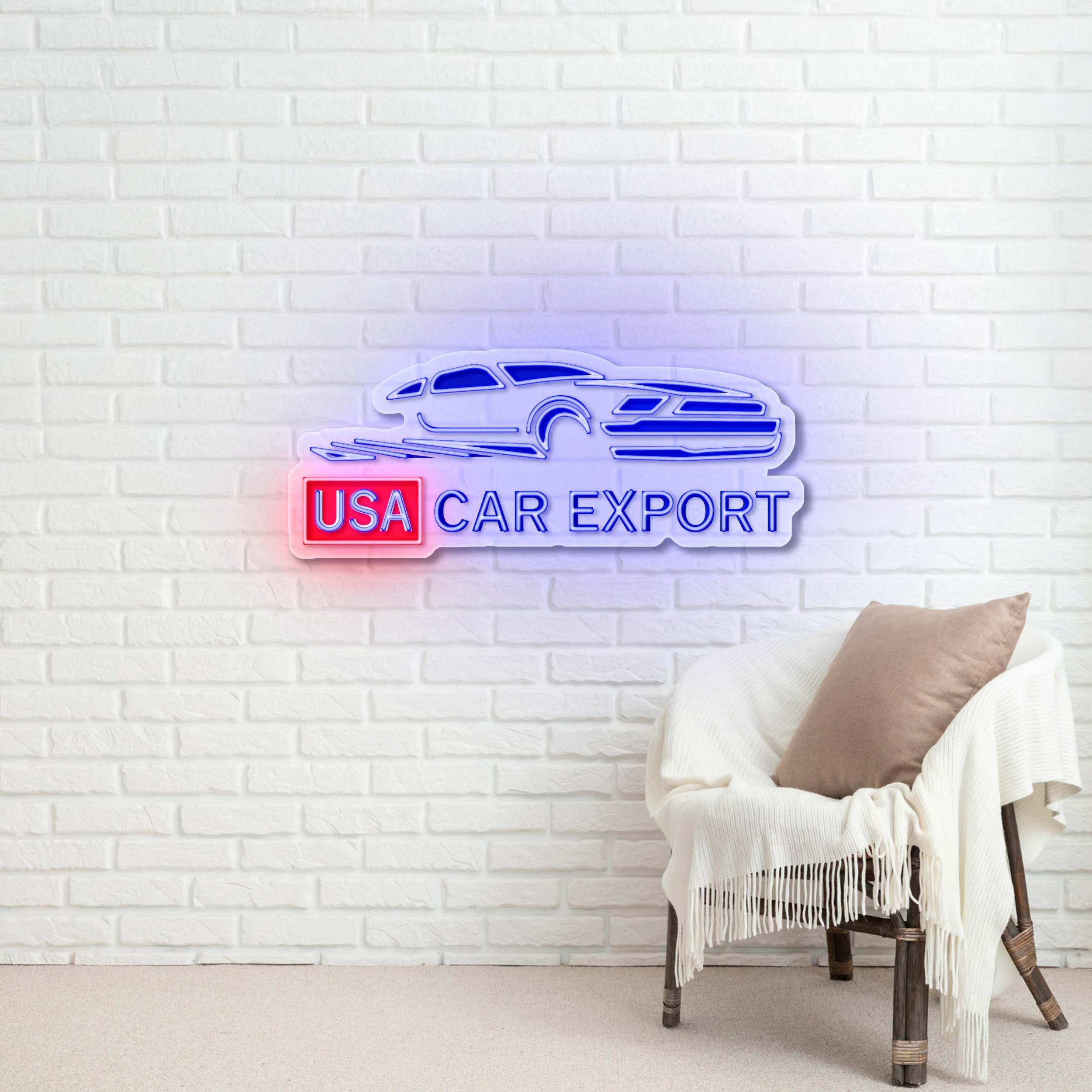 USA CAR EXPORT - Premium Neon Artwork