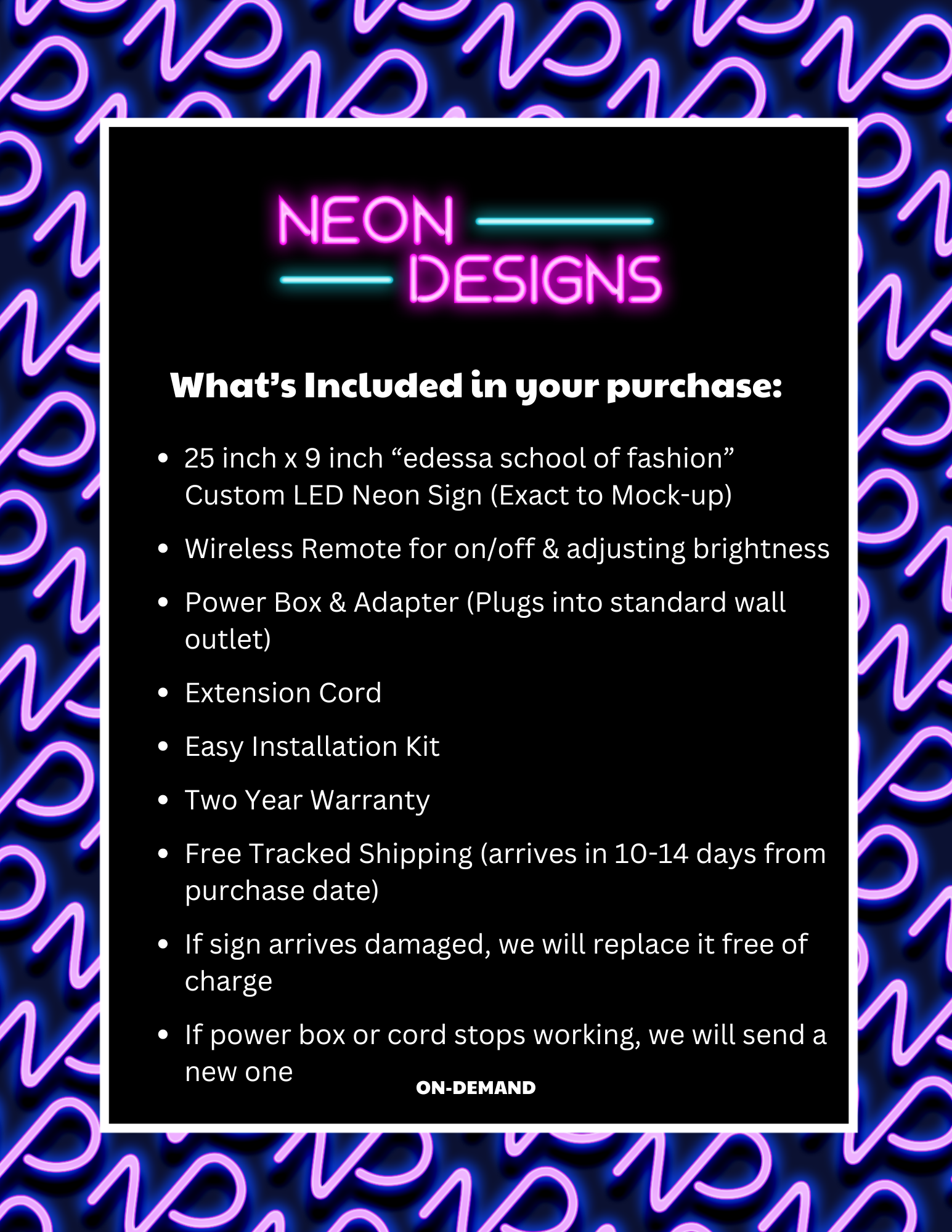 edessa school of fashion - Premium Neon Artwork
