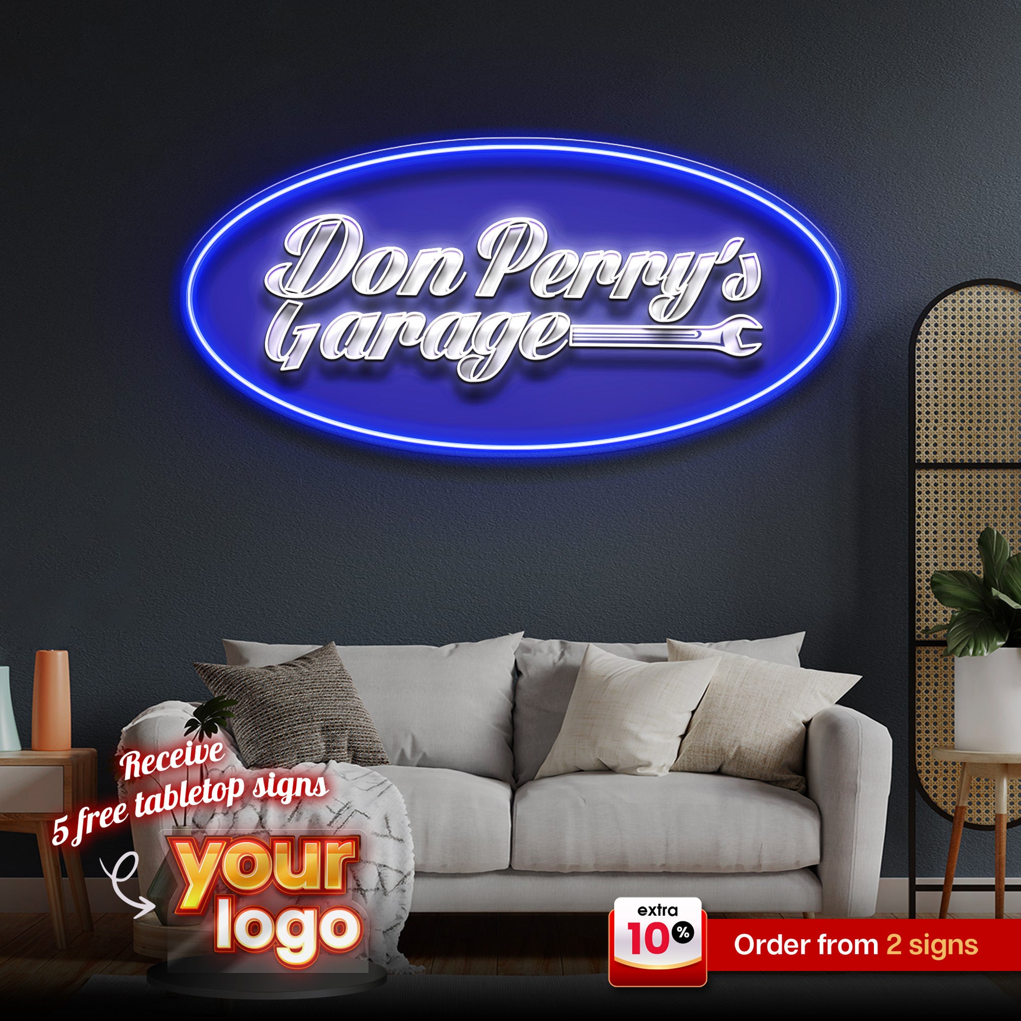 Don Perry's Garage - Premium Neon Artwork