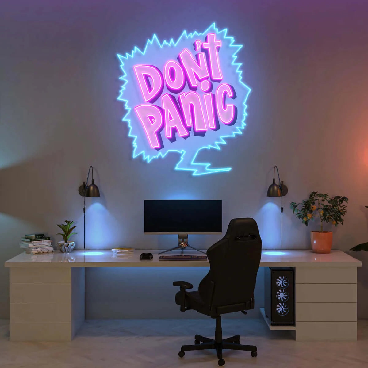 Don't Panic - Premium Neon Artwork