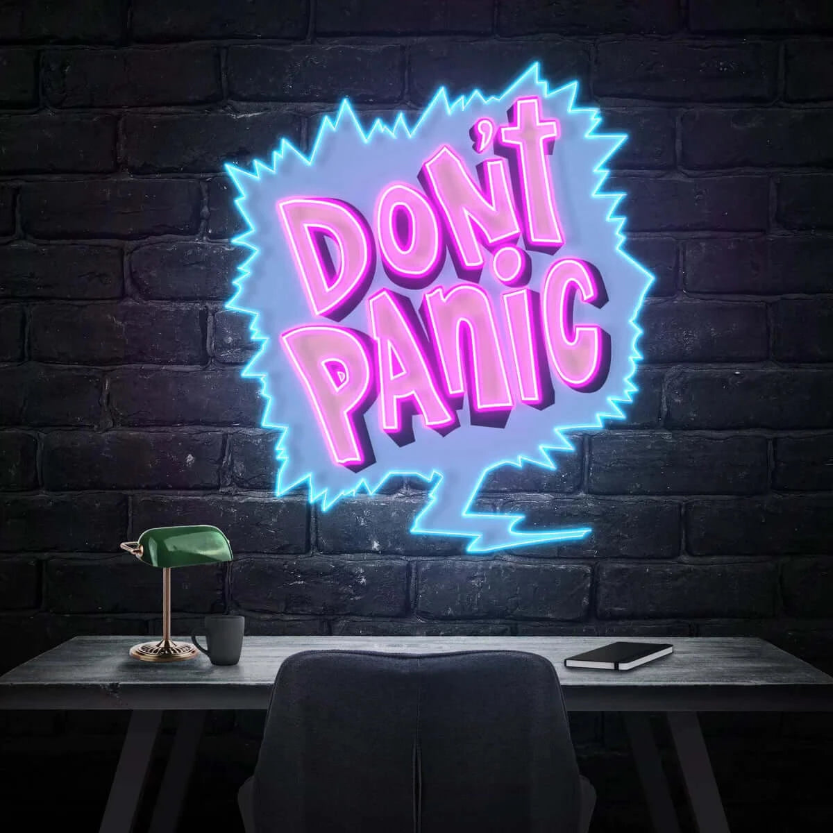 Don't Panic - Premium Neon Artwork