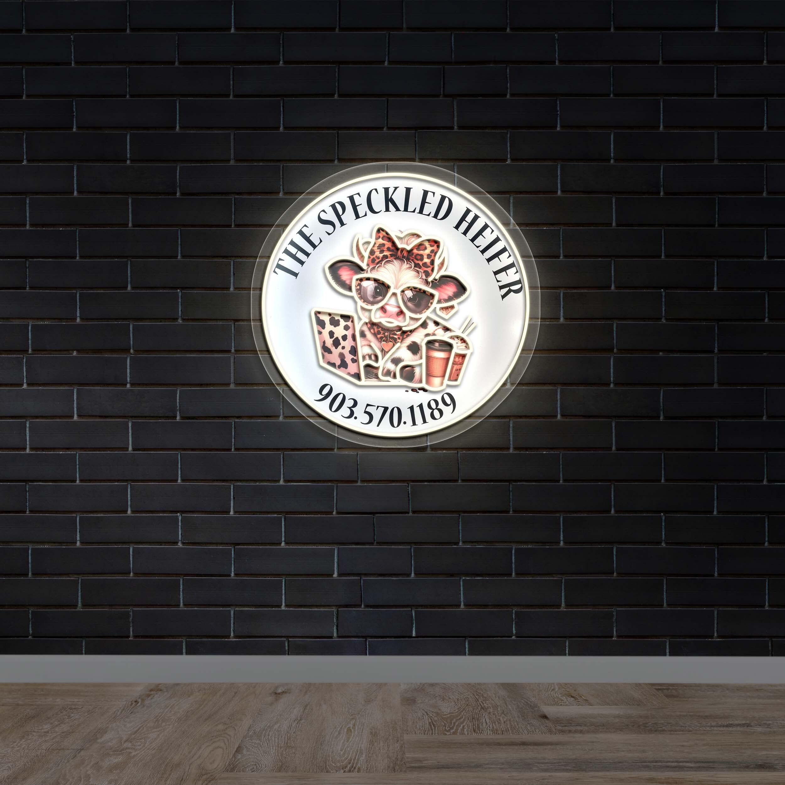 THE SPECKLED HEIFER - Premium Neon Artwork
