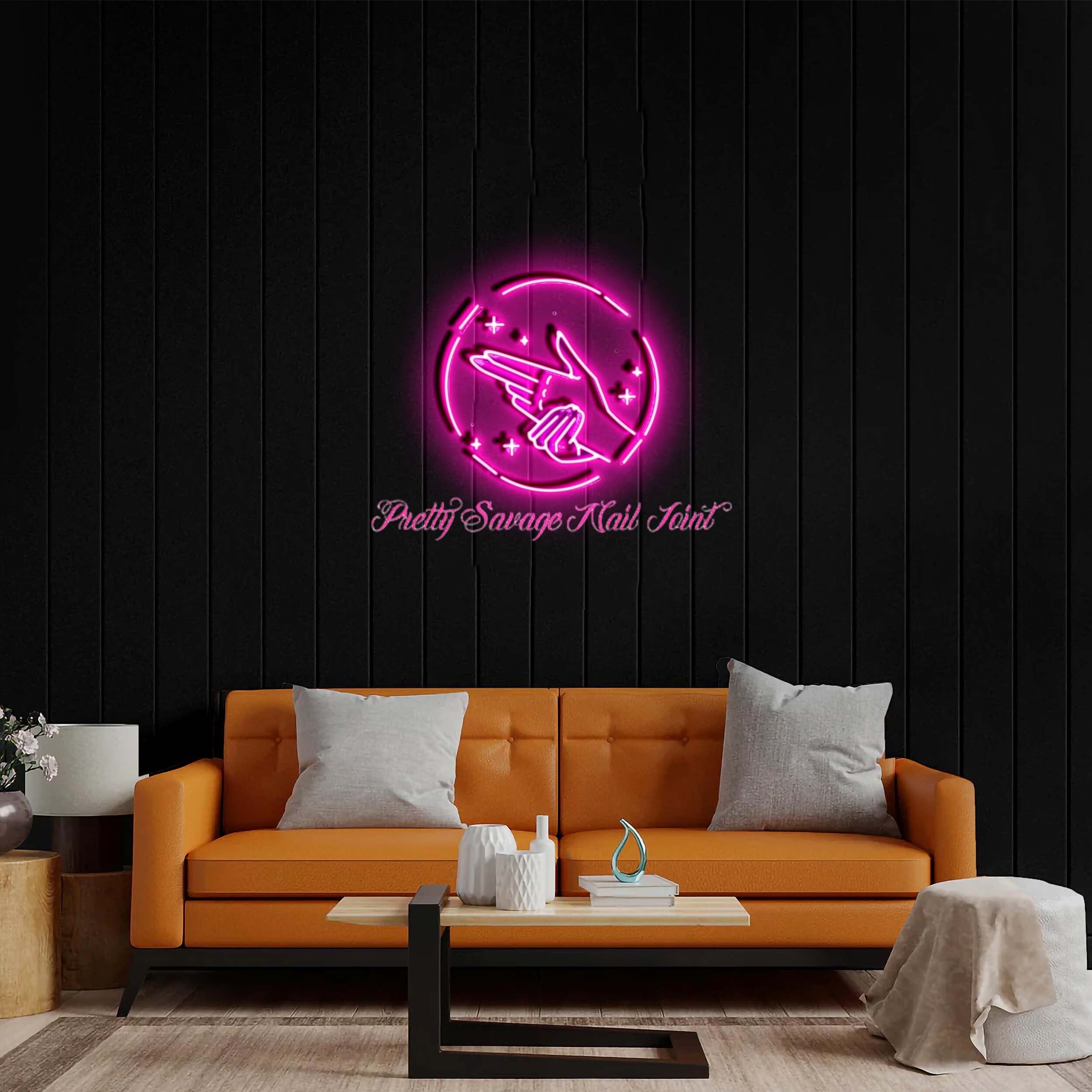 Pretty Savage Nail Joint - Premium Neon Artwork