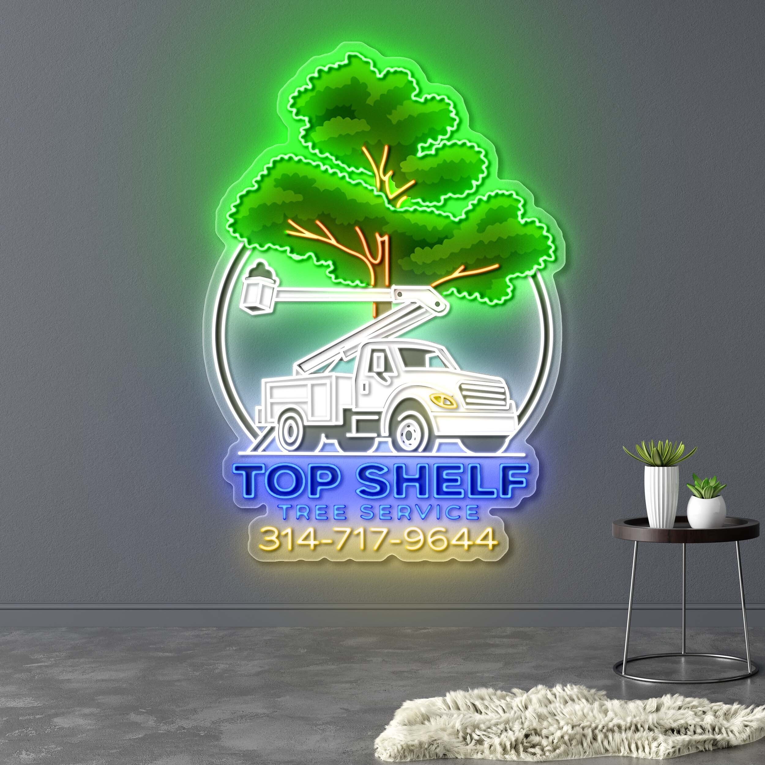TOP SHELF TREE SERVICE - Premium Neon Artwork
