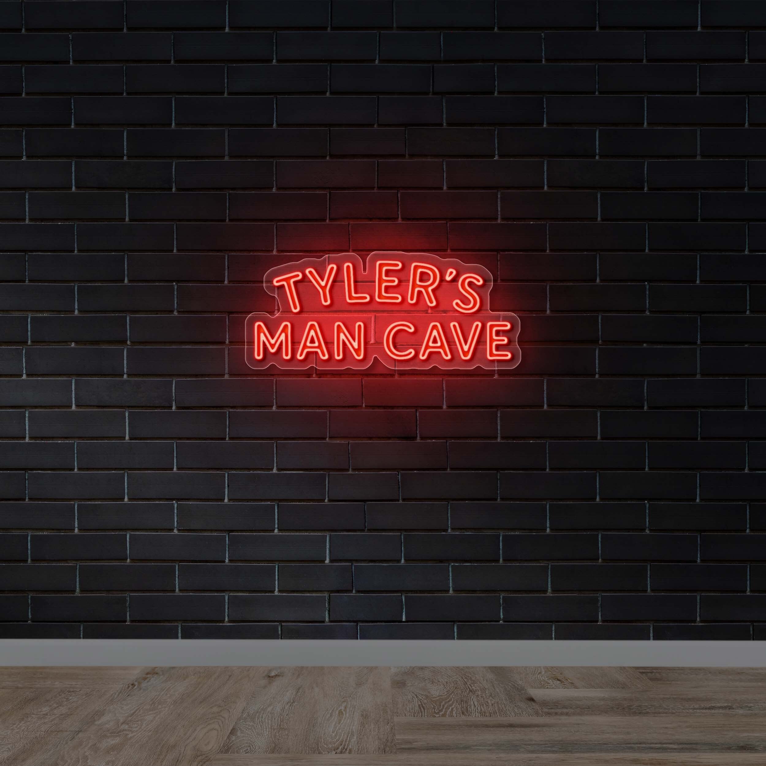 Tyler's Man Cave Text - Premium Neon Artwork