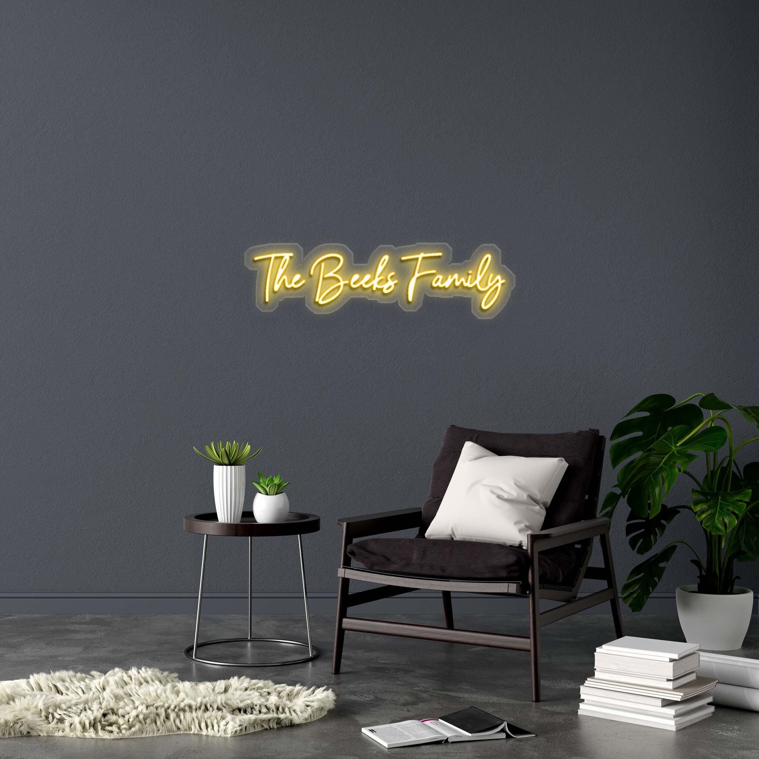 The Beeks Family - Premium Neon Artwork