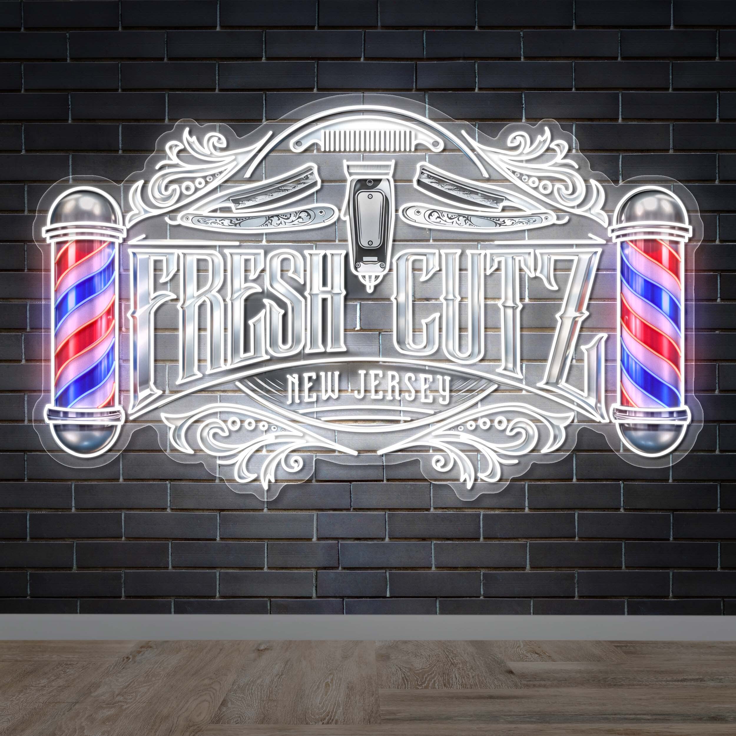 FRESH CUTZ - Premium Neon Artwork