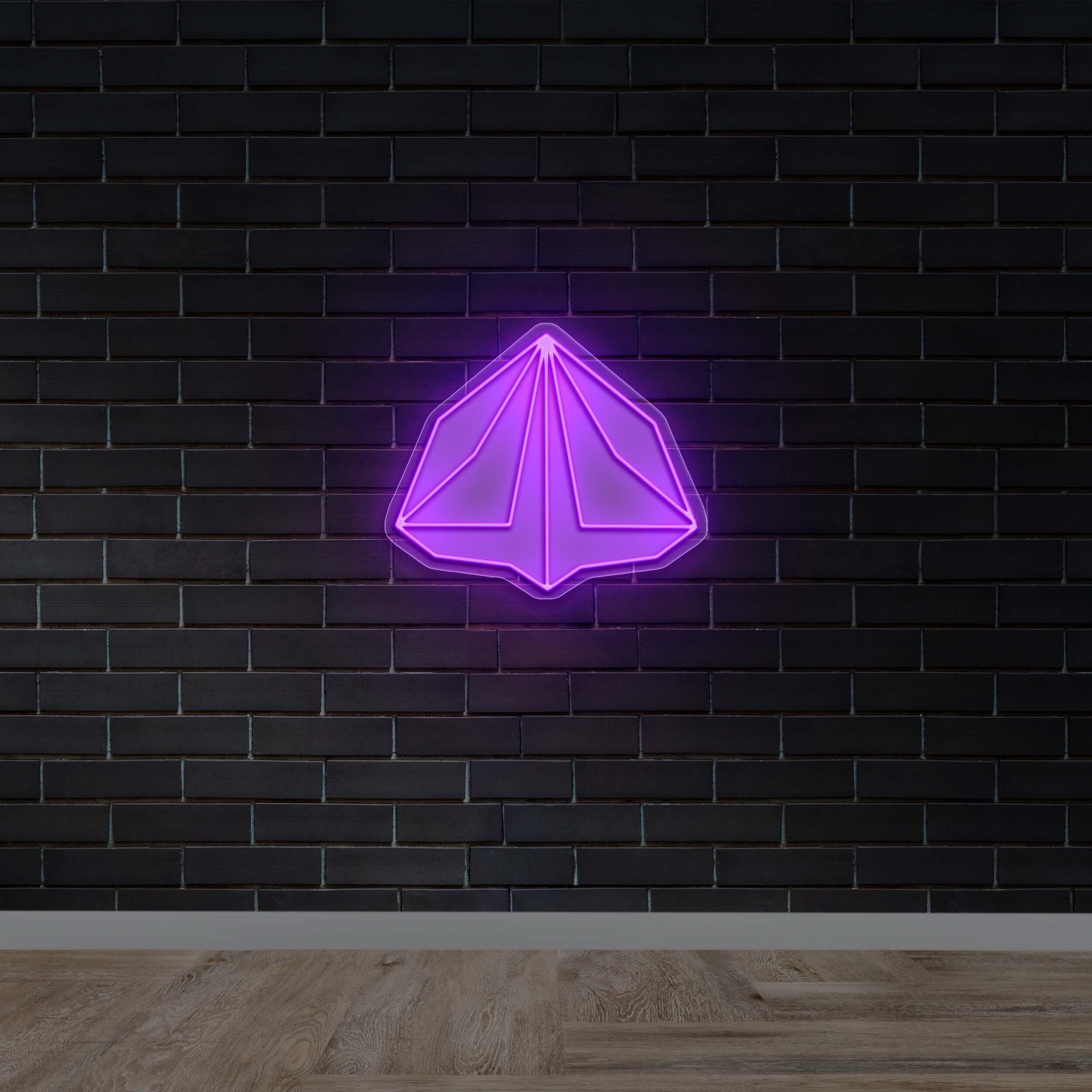 Paper Airplane Icon – Premium Neon Artwork