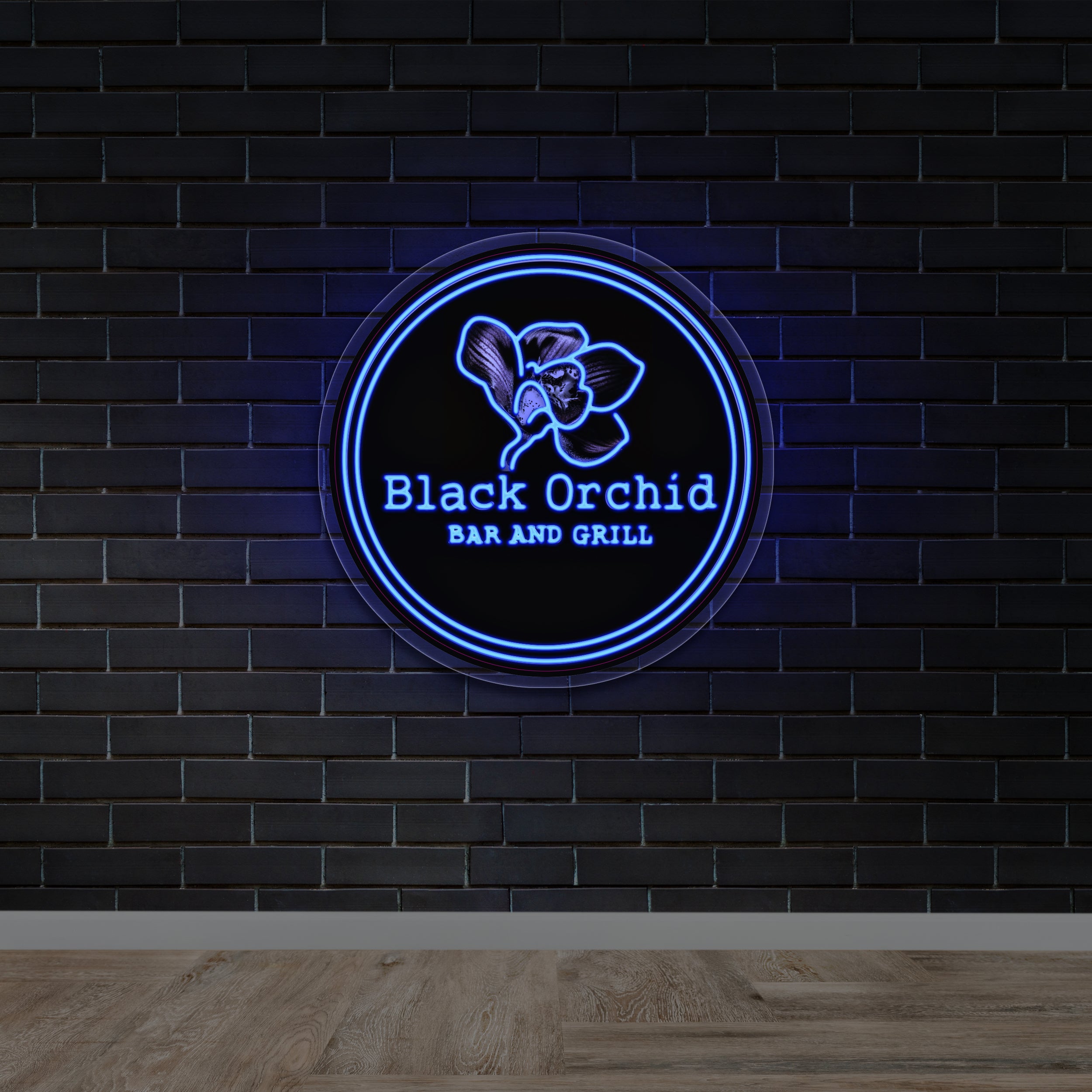 BLACK ORCHID - Premium Neon Artwork