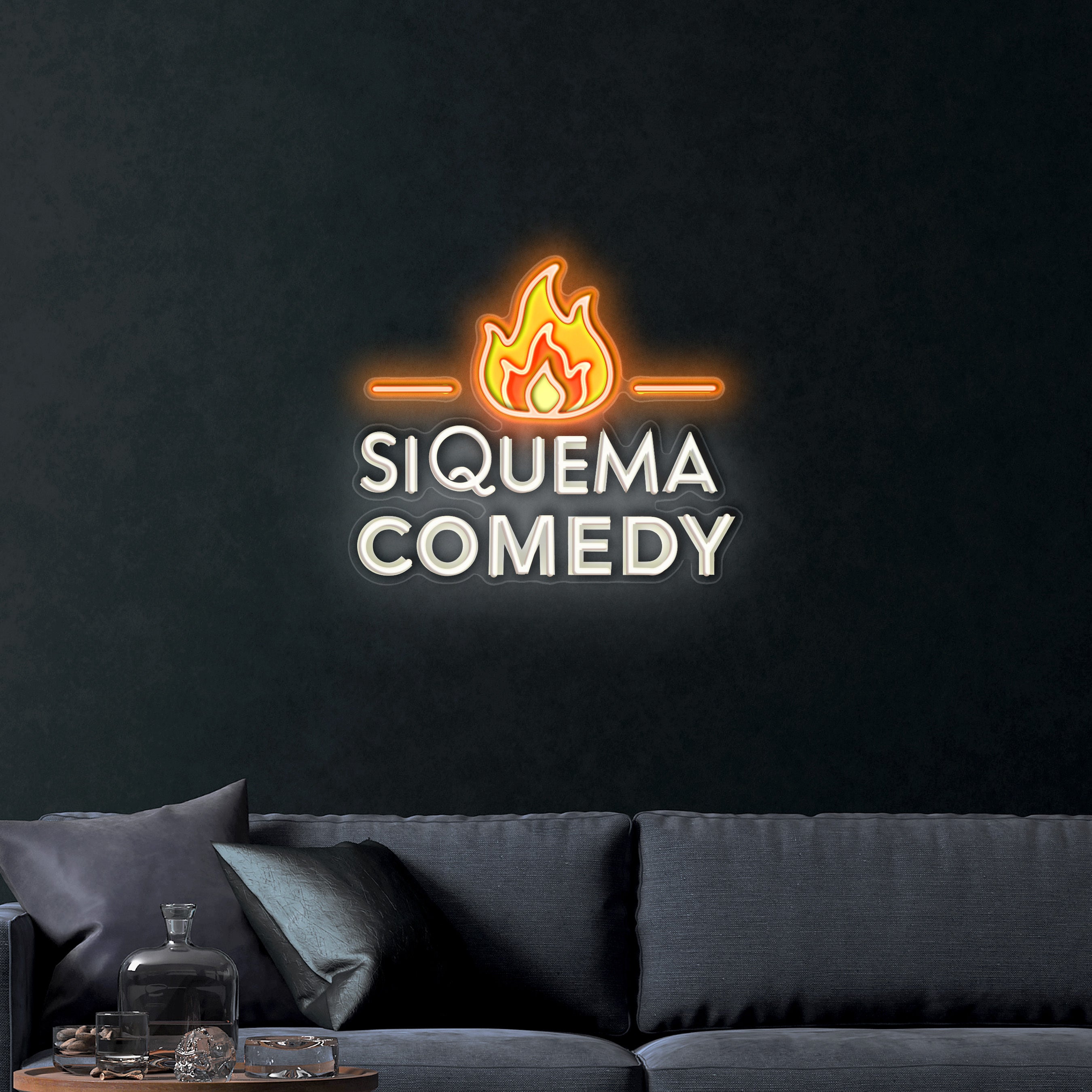 SiQuema Comedy – Premium Neon Artwork