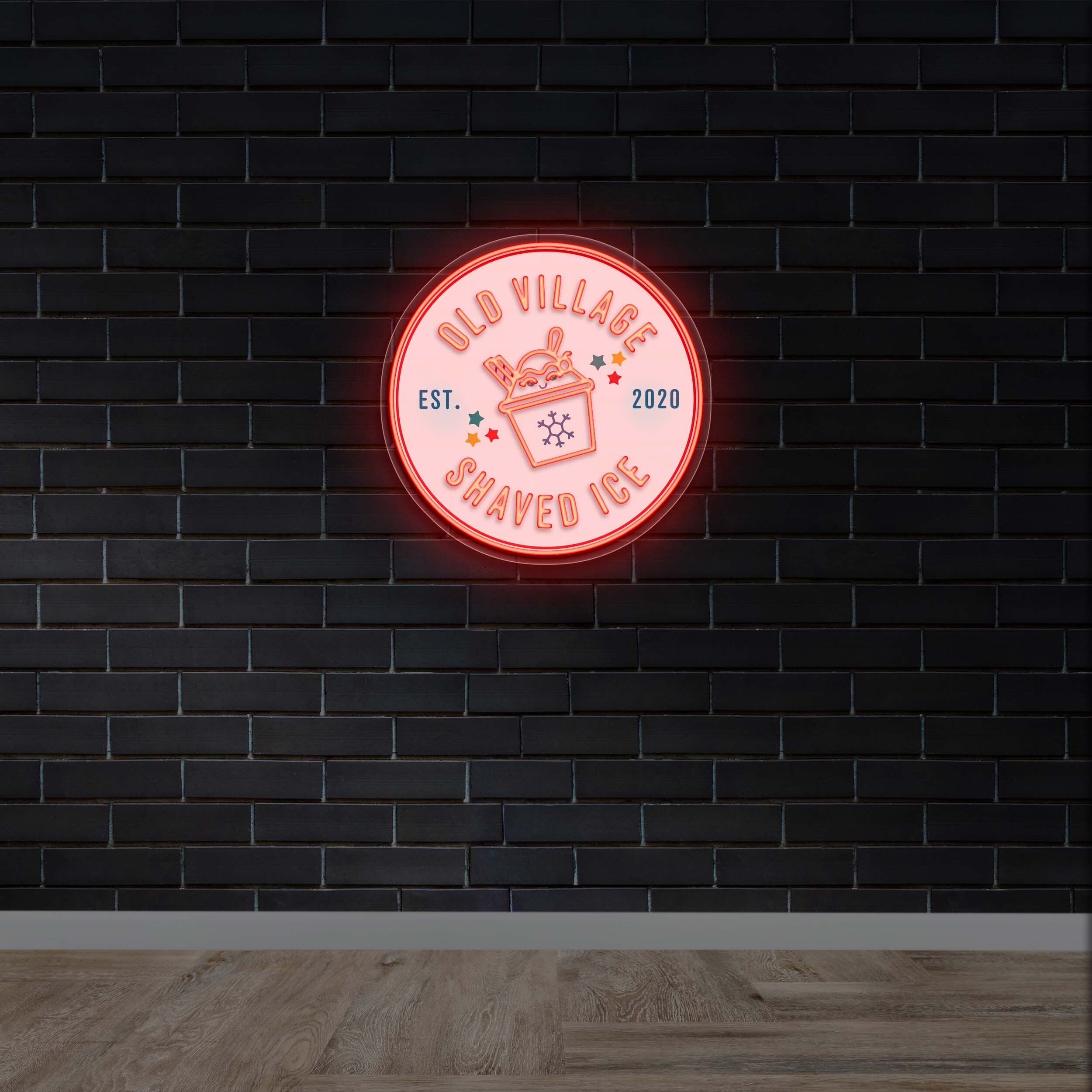 Old Village Shaved Ice - Premium Neon Artwork