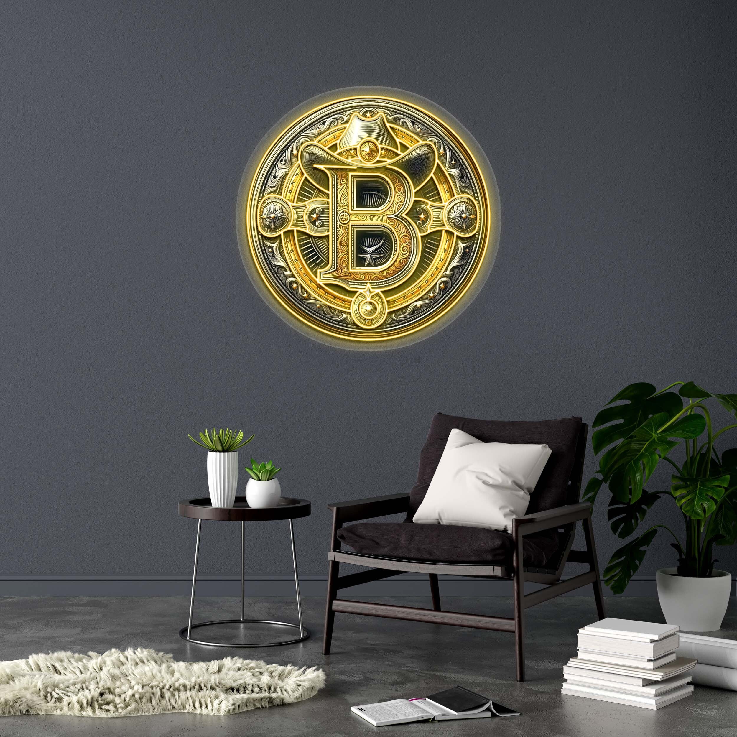 B - Premium Neon Artwork
