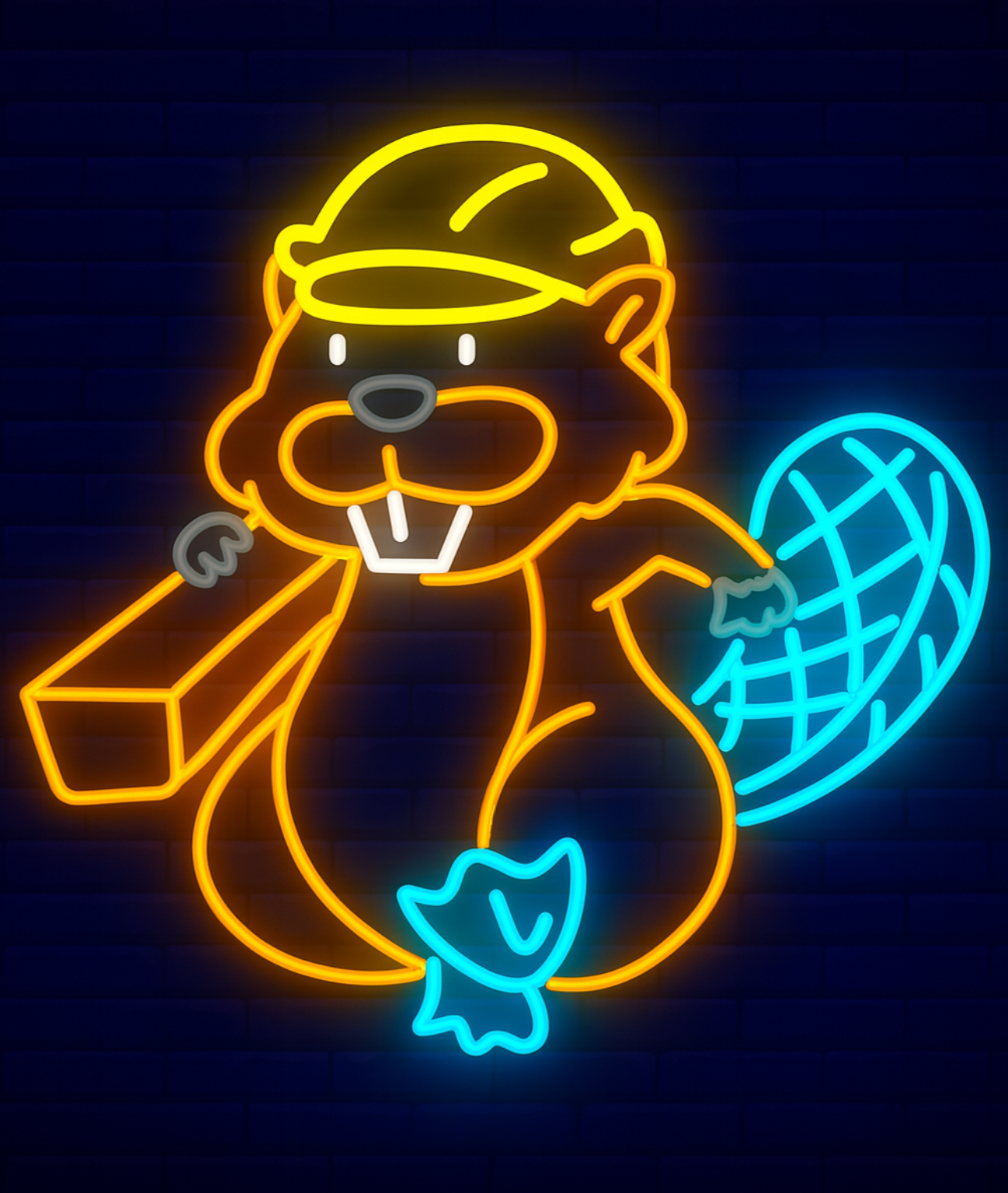 Squirrel - Premium Neon Artwork