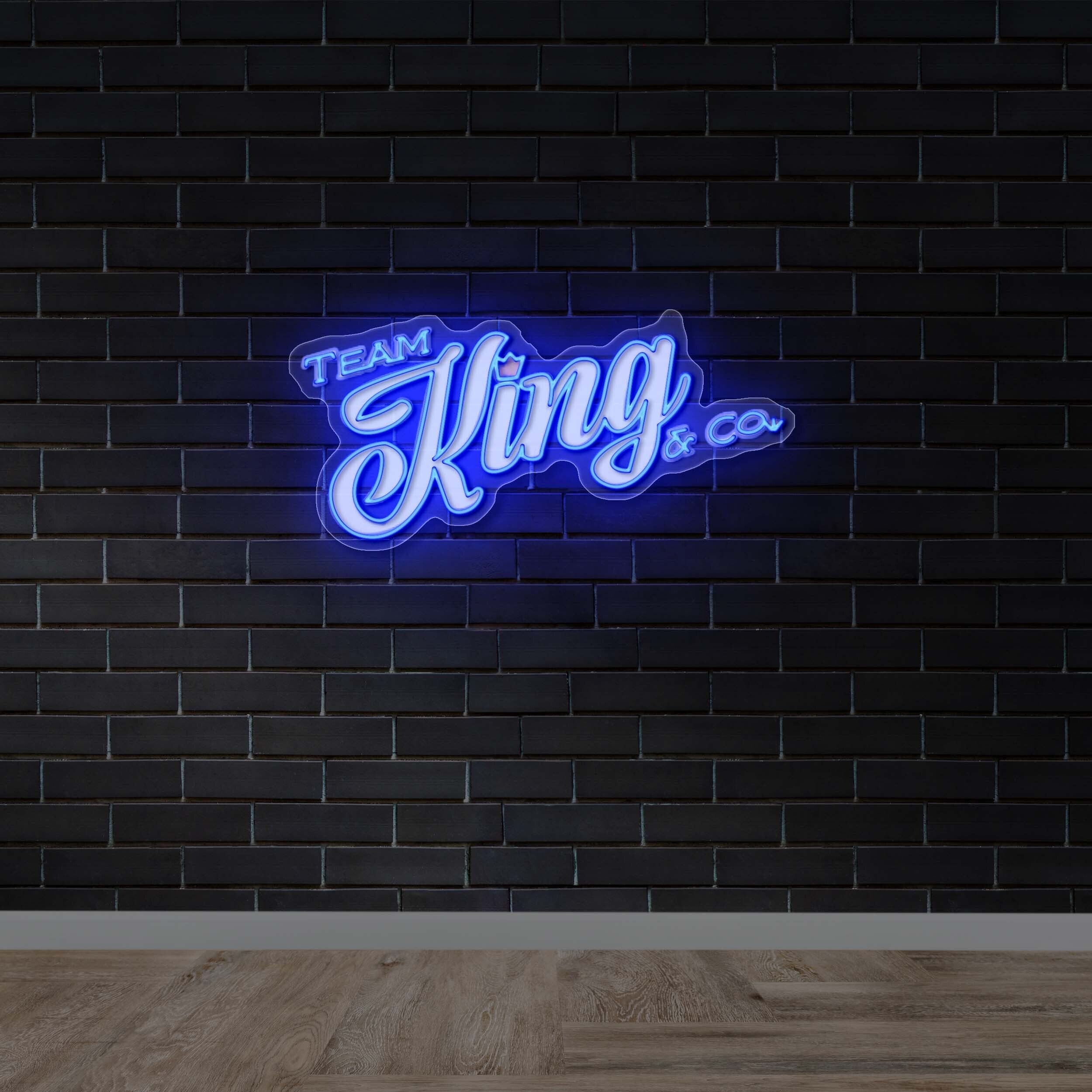 TEAM KING & CO. | Text Only - Premium Neon Artwork