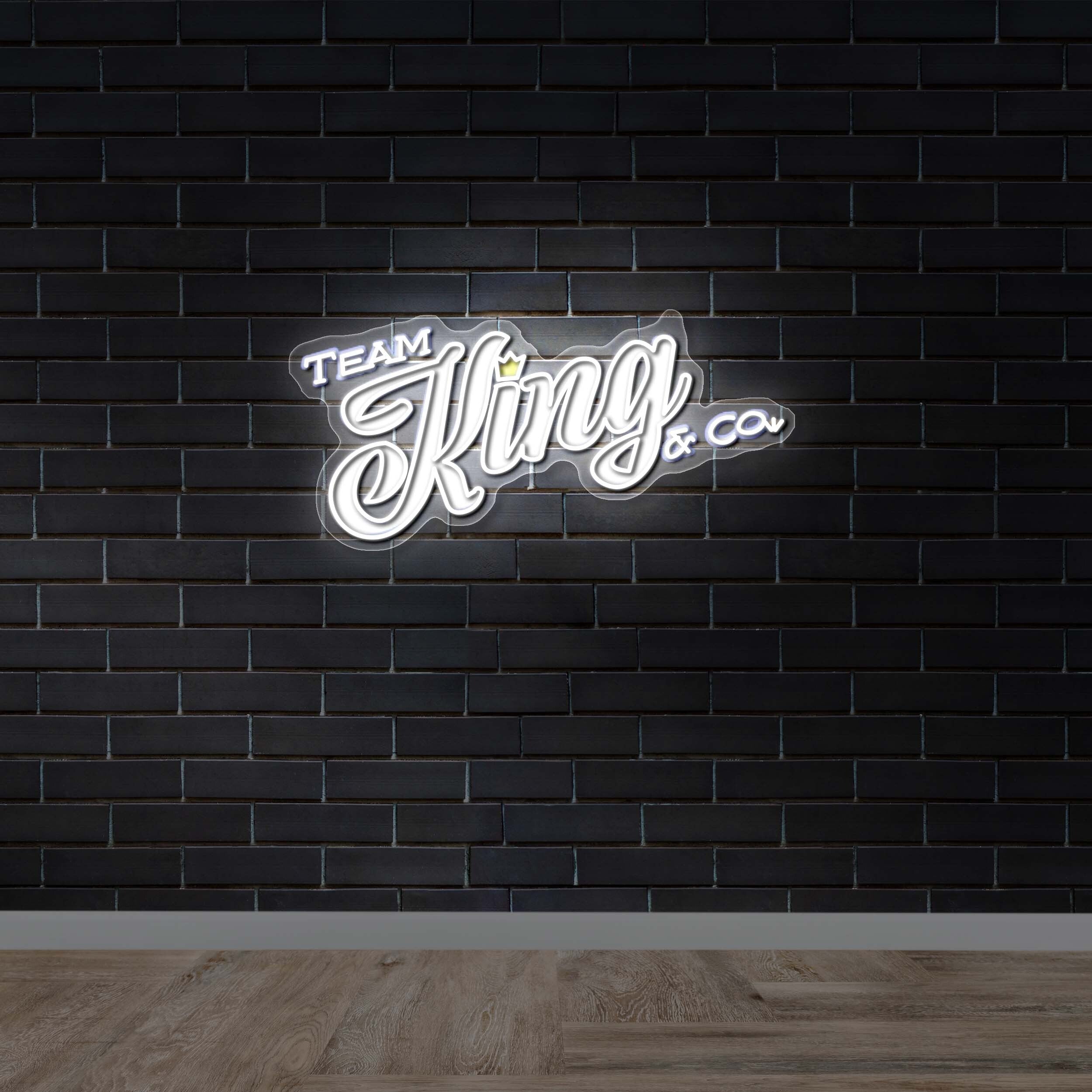 TEAM KING & CO. | Text Only - Premium Neon Artwork