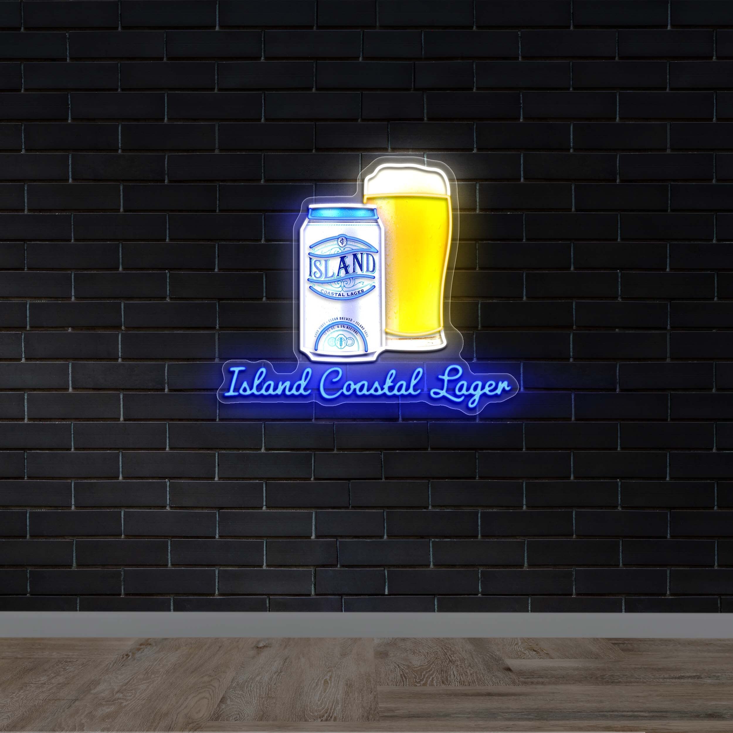 Island Coastal Lager - Premium Neon Artwork