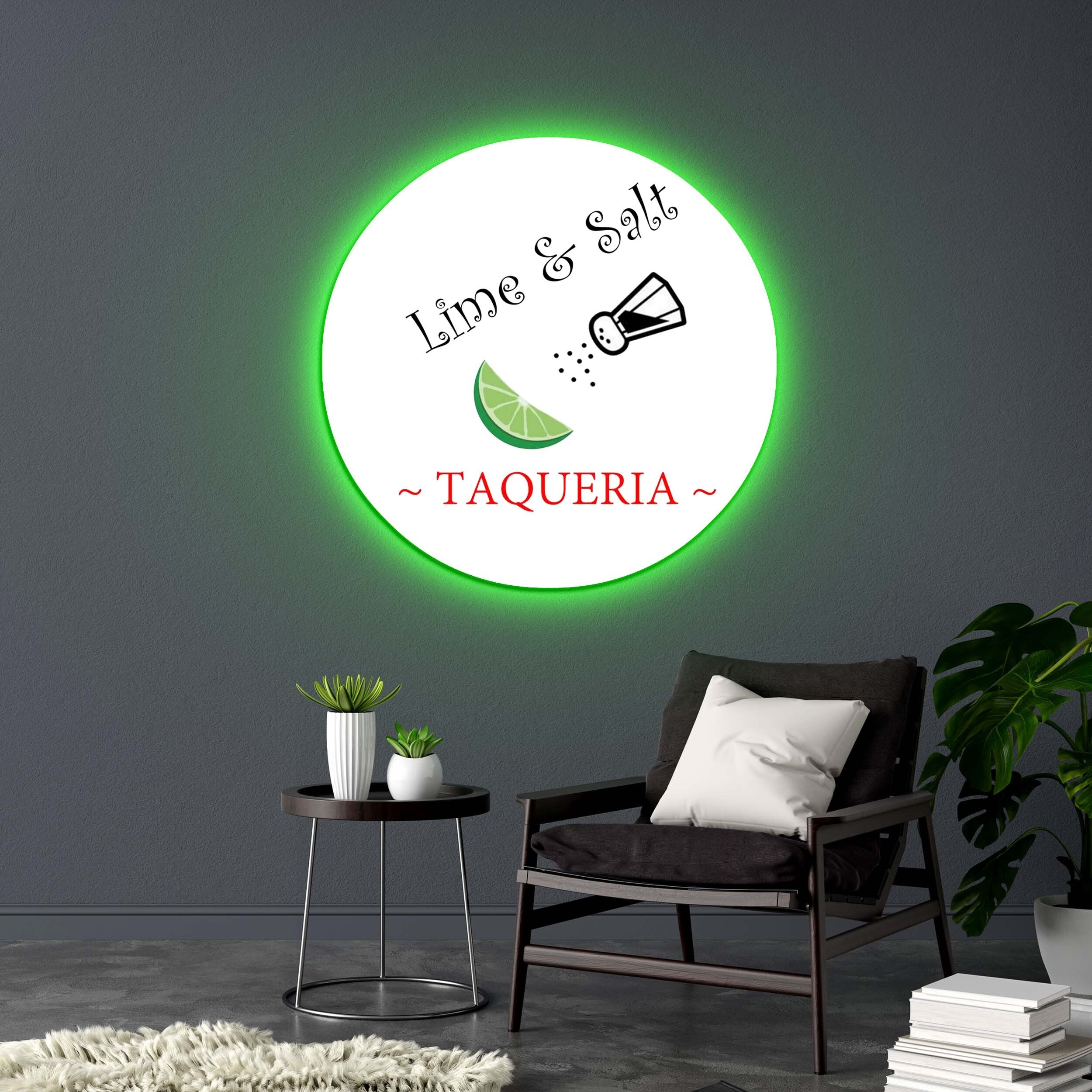 Lime & Salt Taqueria | Backlit Version - Premium Neon Artwork